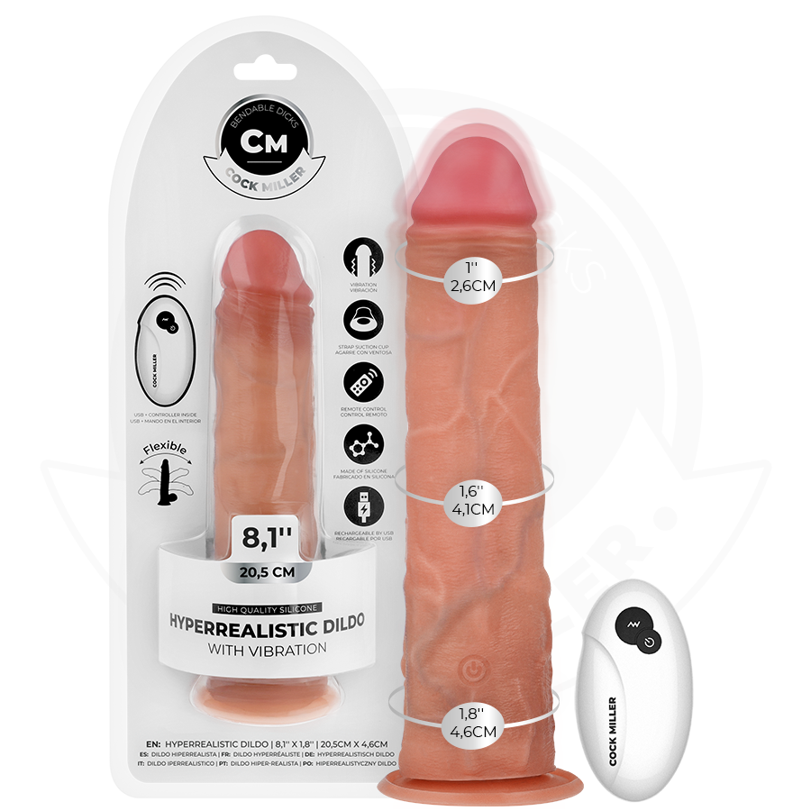 Cock Miller - Gode vibrant réaliste 20,5 cm