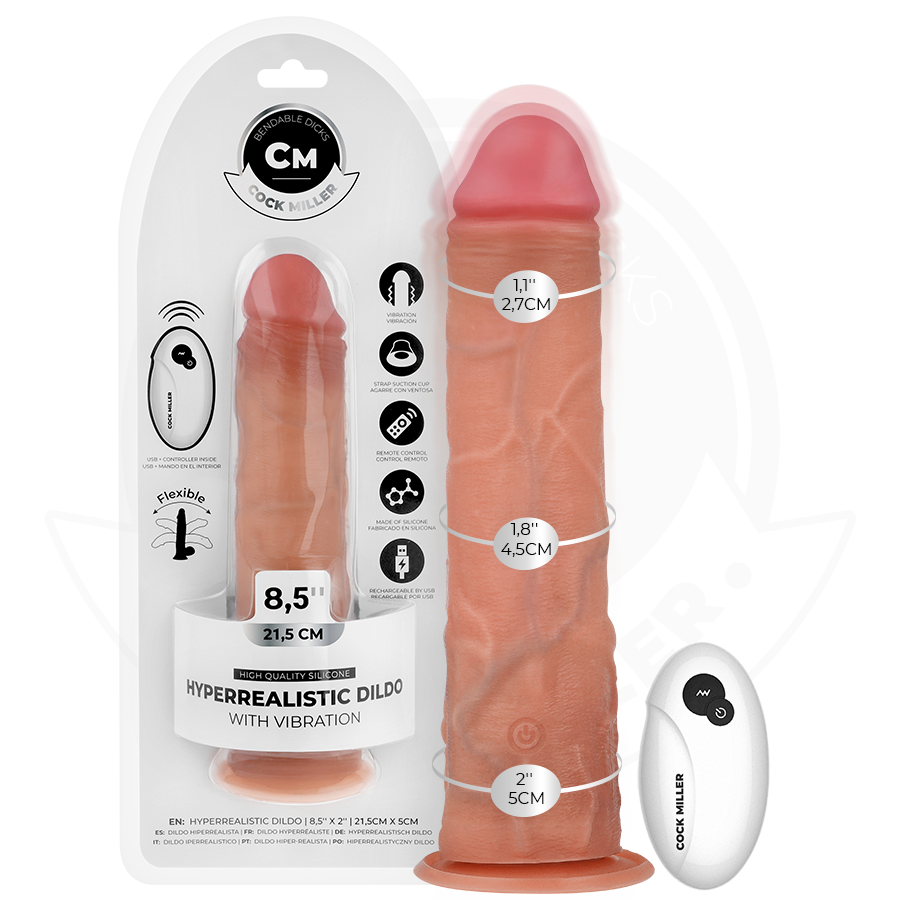 Cock Miller - Gode vibrant réaliste 21,5 cm