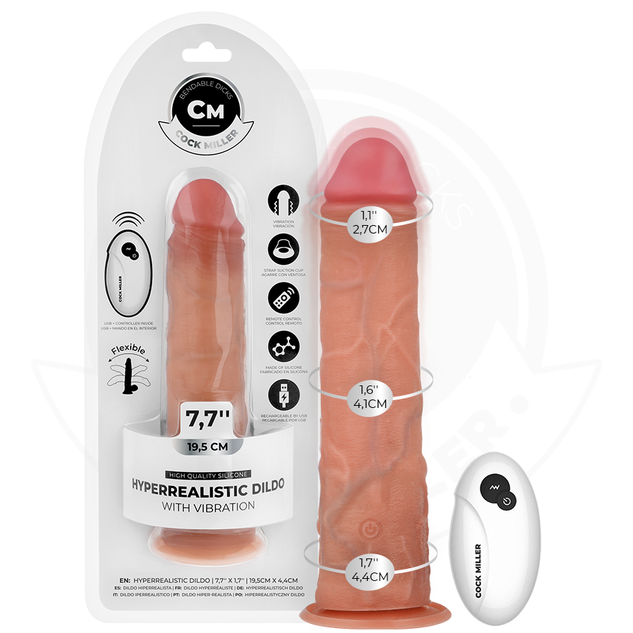 Cock Miller - Gode vibrant réaliste 19,5 cm