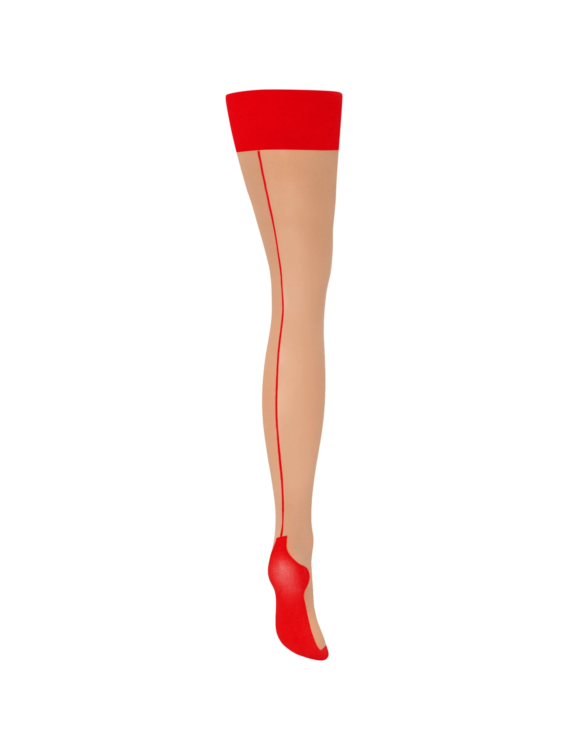 Bluebella Bas Avec Couture Arrière Transparent/Rouge