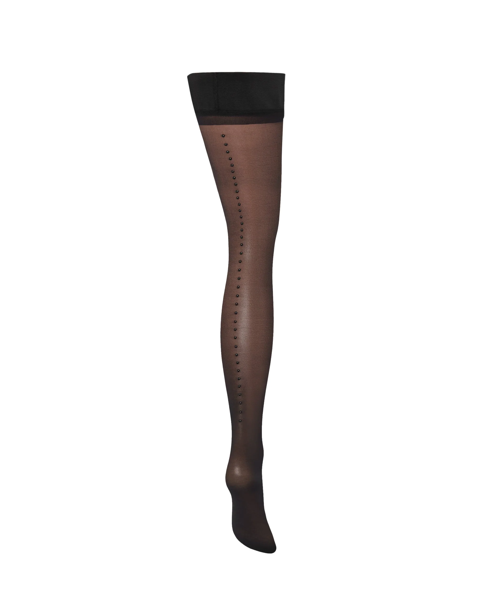Bluebella Bas Couture Strass à Jarretière Simple Noir