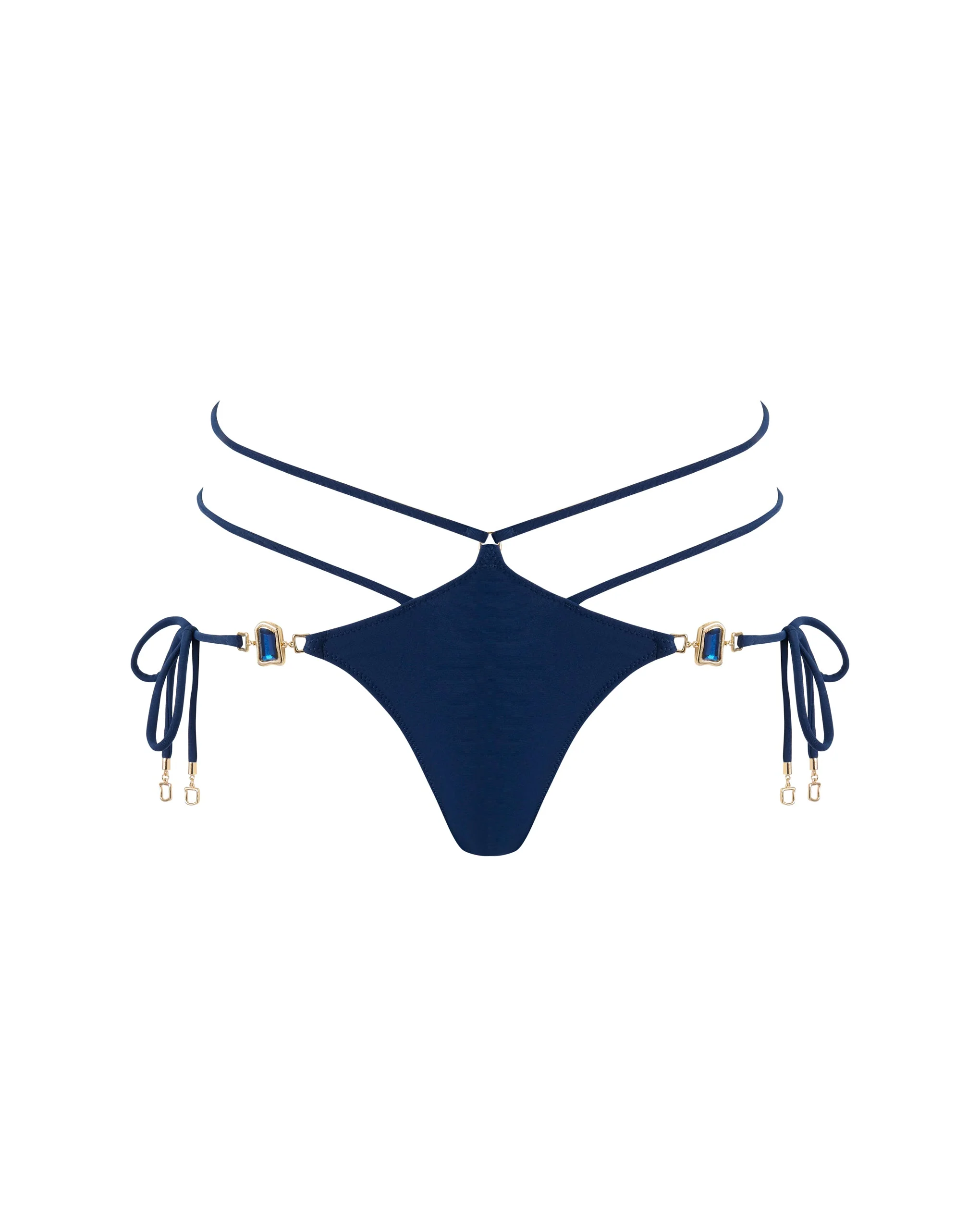 Bluebella Bas de Bikini à nouer Venice Bleu Marine Pivoine