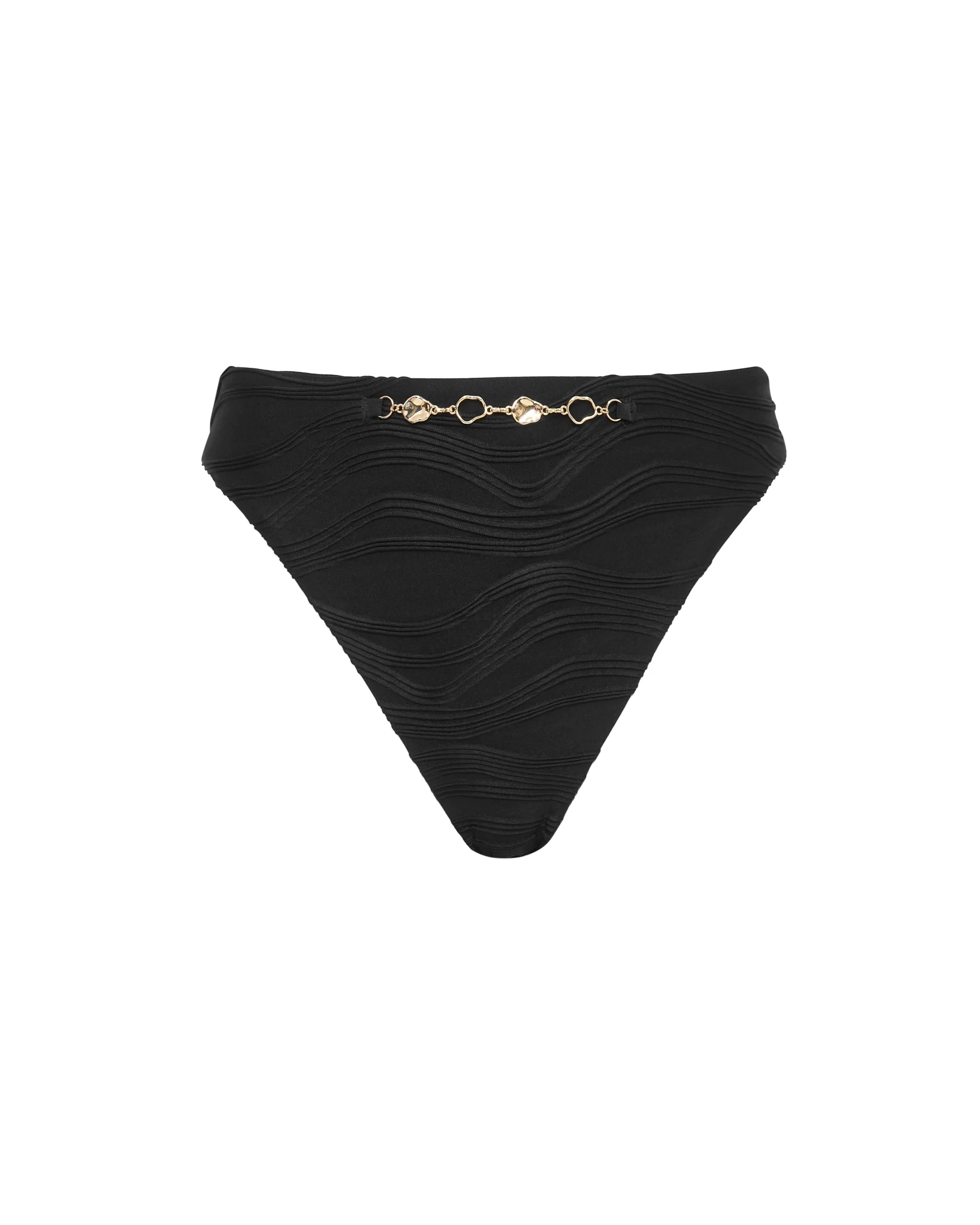 Bluebella Bas de Bikini Taille Haute Orta Noir