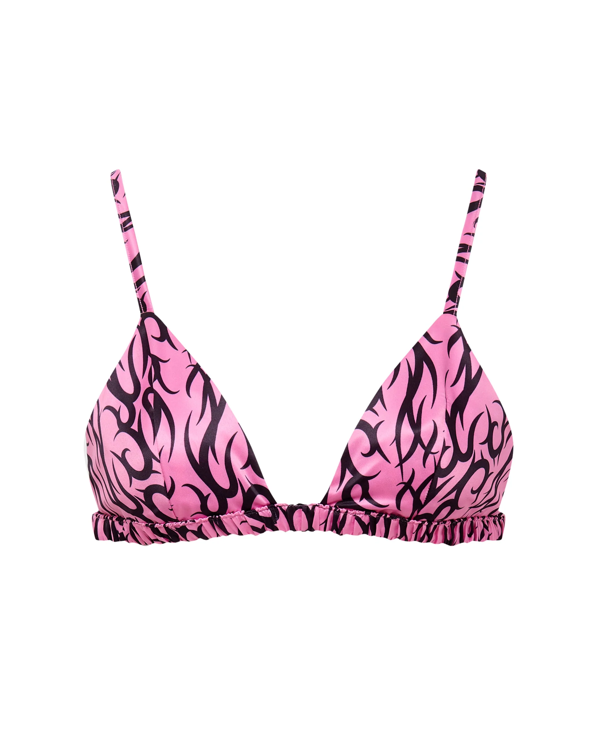 Bluebella BB x Ashley Williams Soutien-Gorge Sans Armature en Satin De Luxe Imprimé Tatouage
