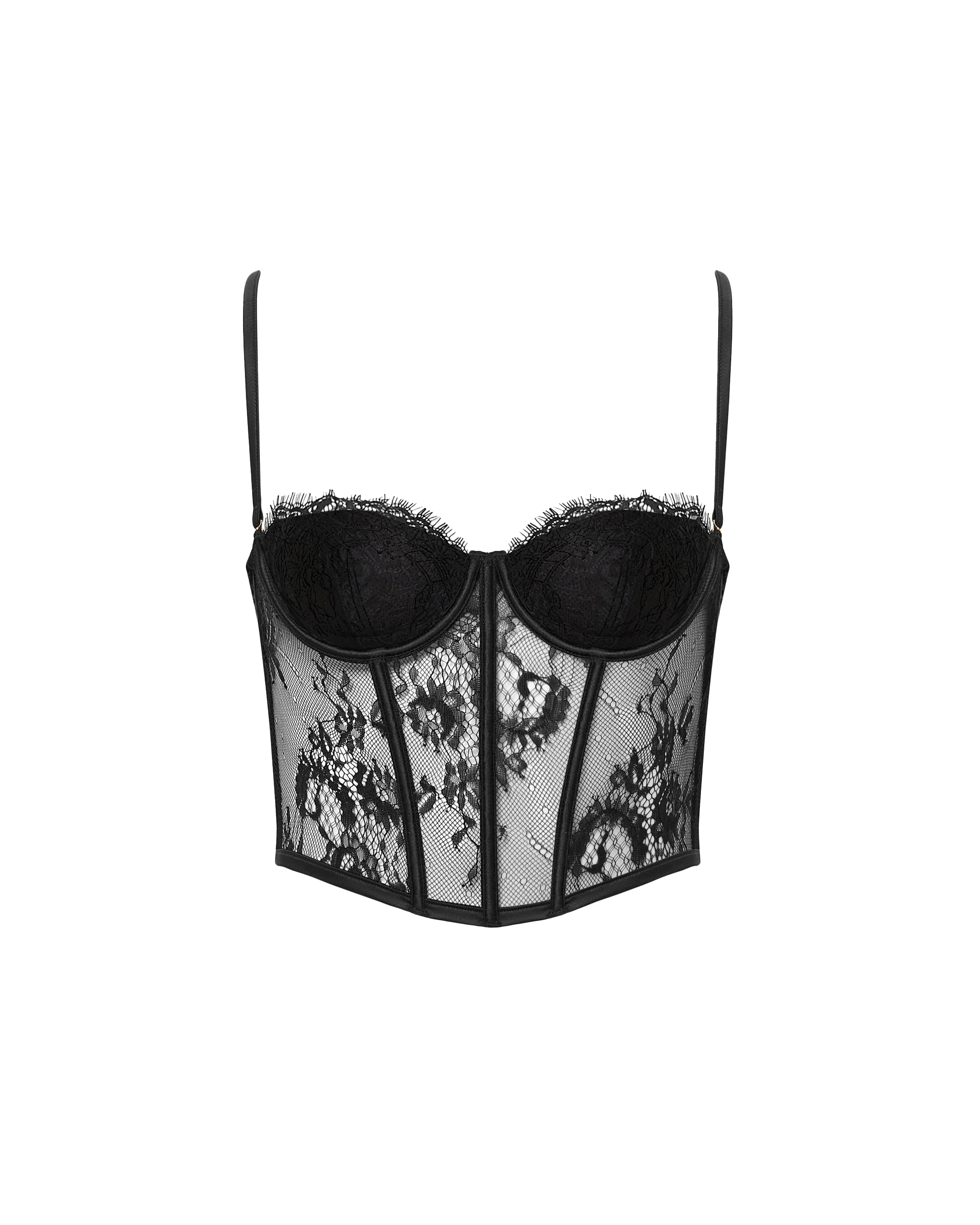 Bluebella Bustier Madeline avec armatures (avec bretelles détachables) Noir