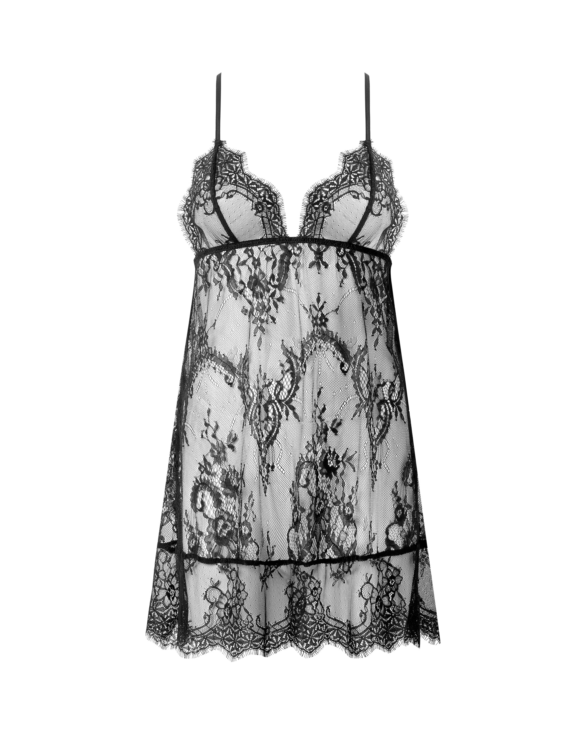 Bluebella Chemise Madeline en Dentelle Noir