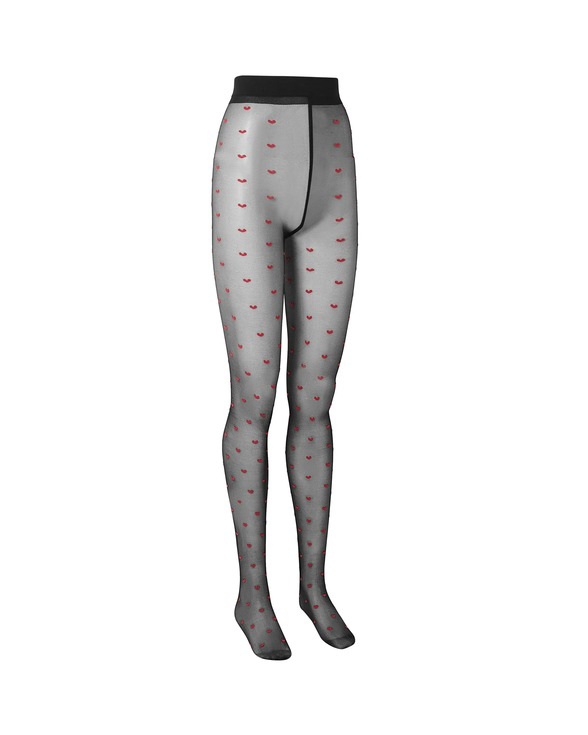 Bluebella Collant Coeur Rouge Noir