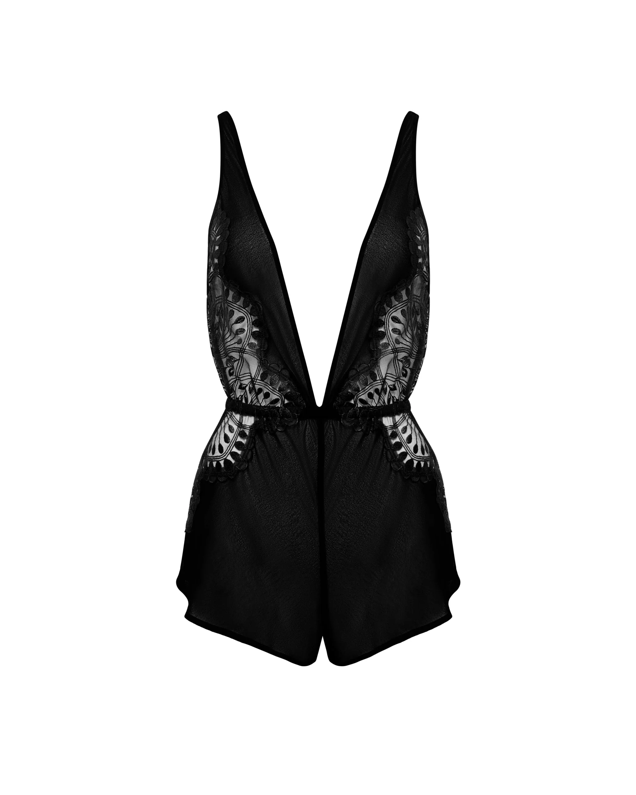 Bluebella Combishort Augusta en Satin Luxueux Noir