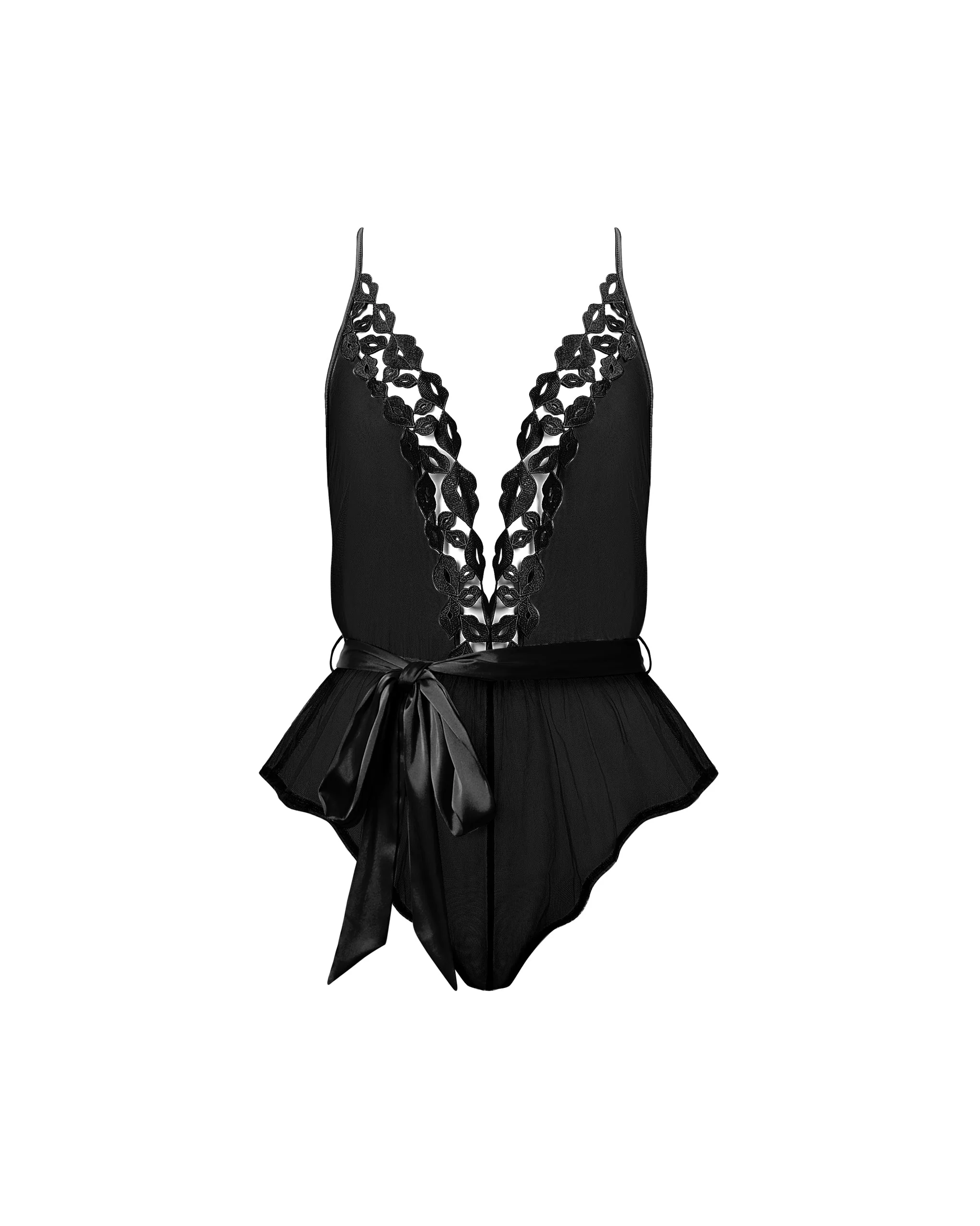 Bluebella Combishort Brodé en Mousseline Marian Noir