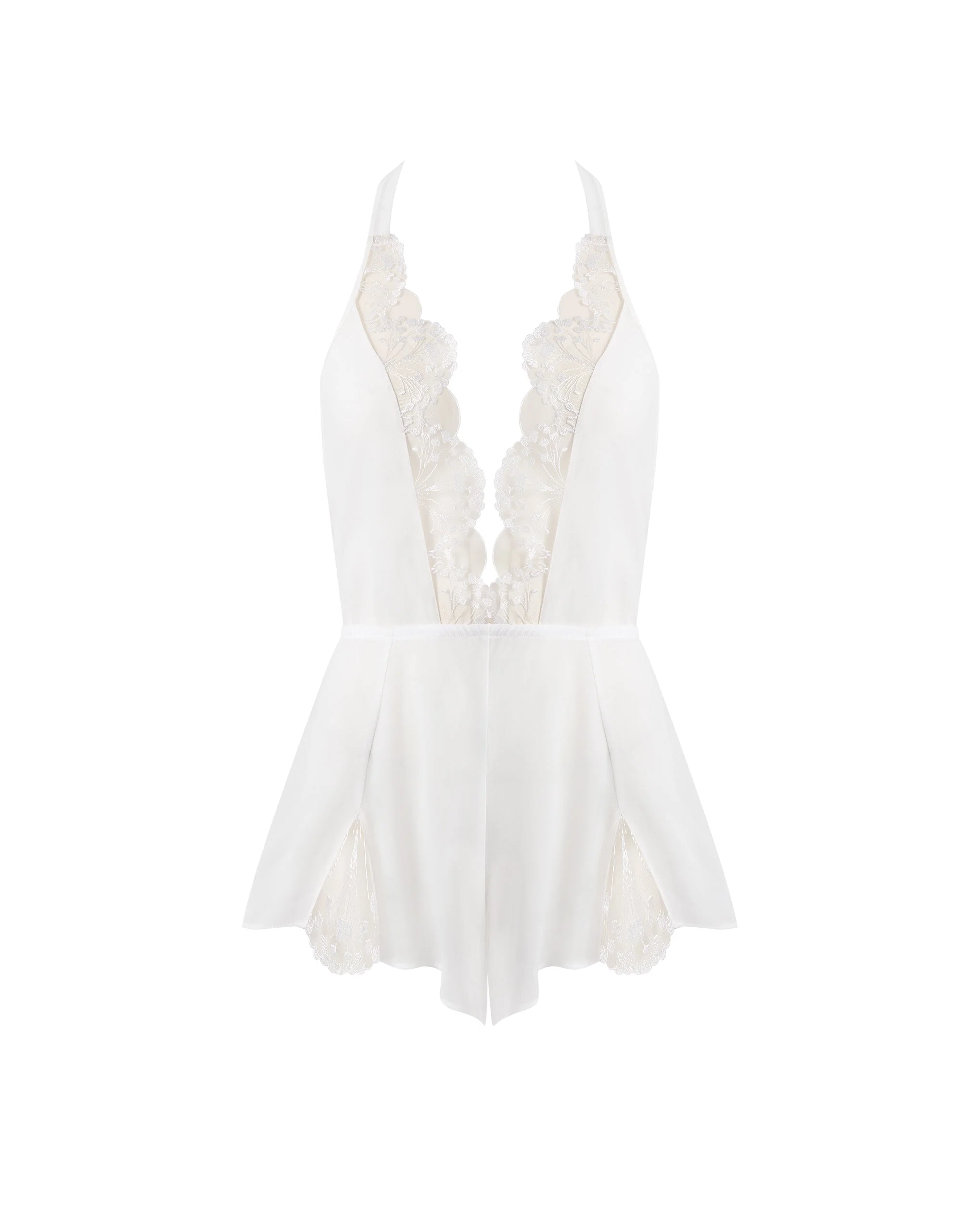 Bluebella Combishort Transparent en Mousseline Marisa Blanc