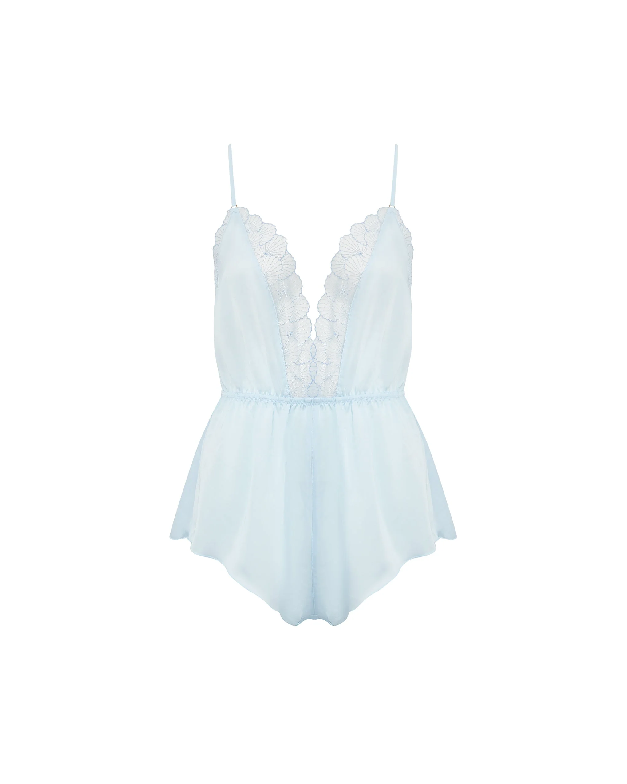 Bluebella Combishort Vermont en Satin Luxueux Bleu Eau Glacée