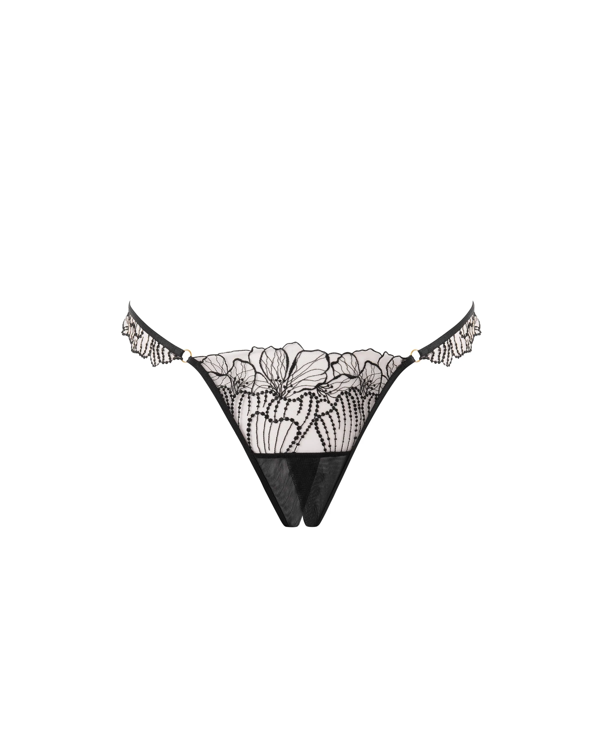 Bluebella Culotte Ouverte Brodée Amarosa Noir