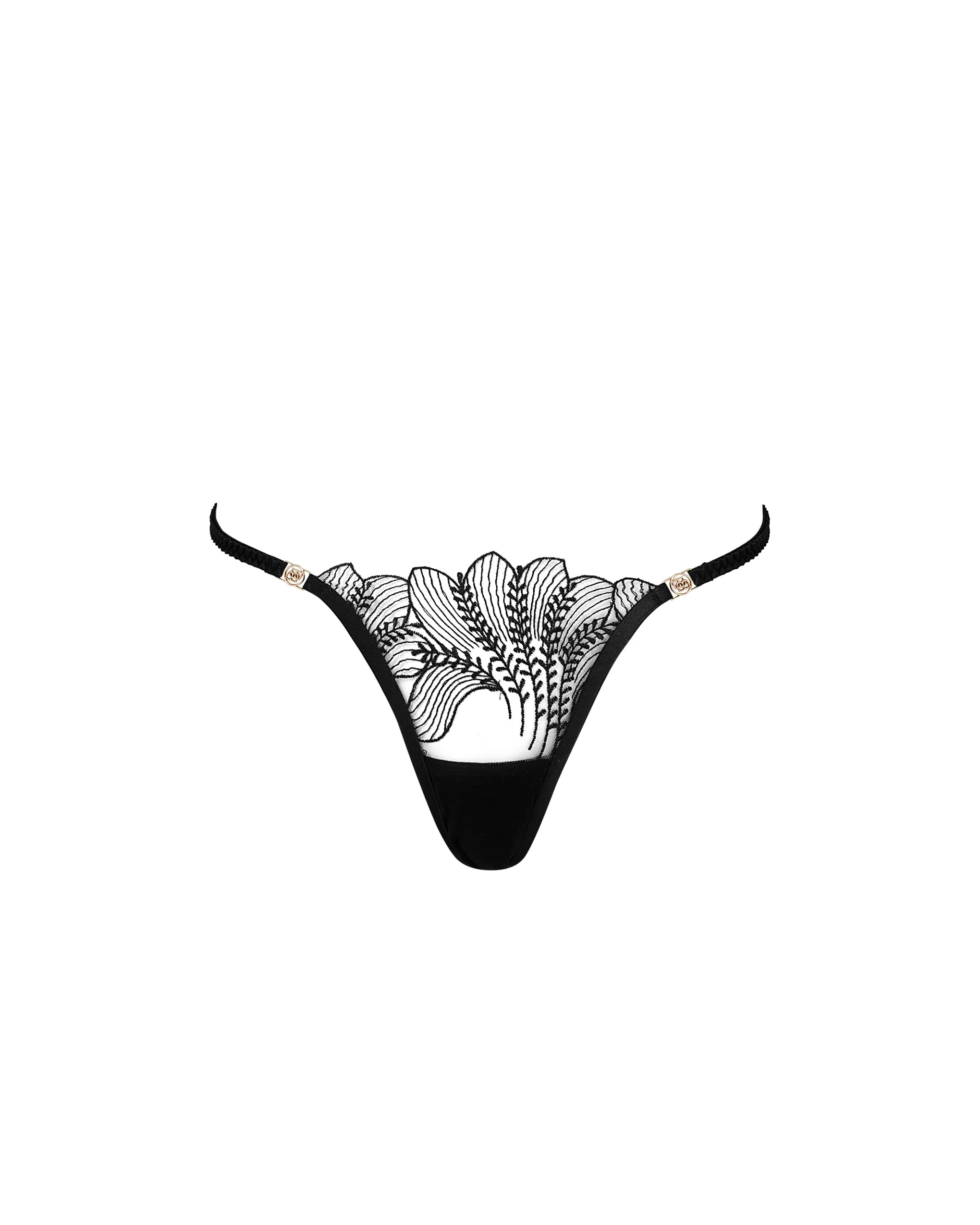 Bluebella Culotte Sadiya Brodée Transparente Noir