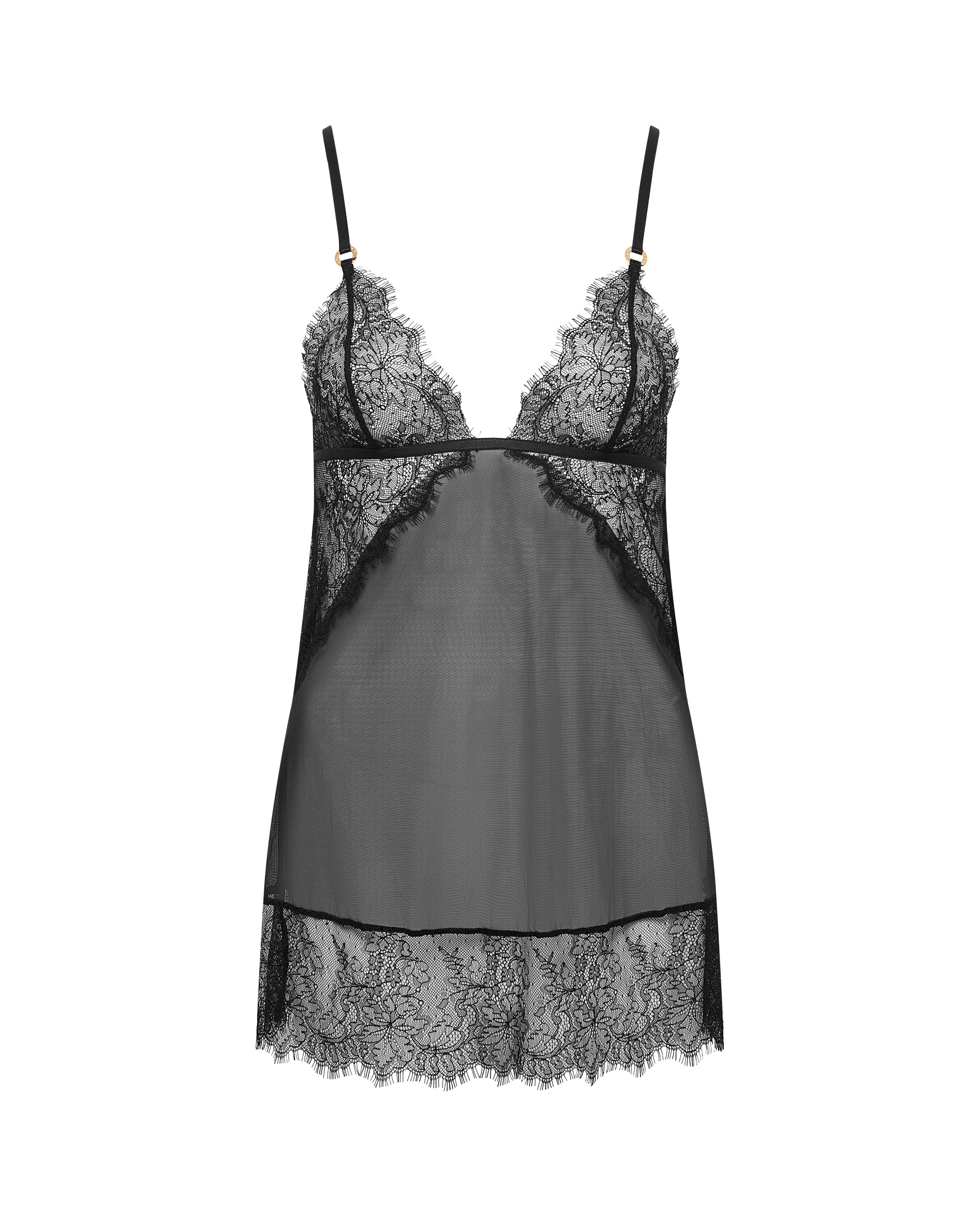 Bluebella Ensemble Peony Nuisette Courte et String Noir