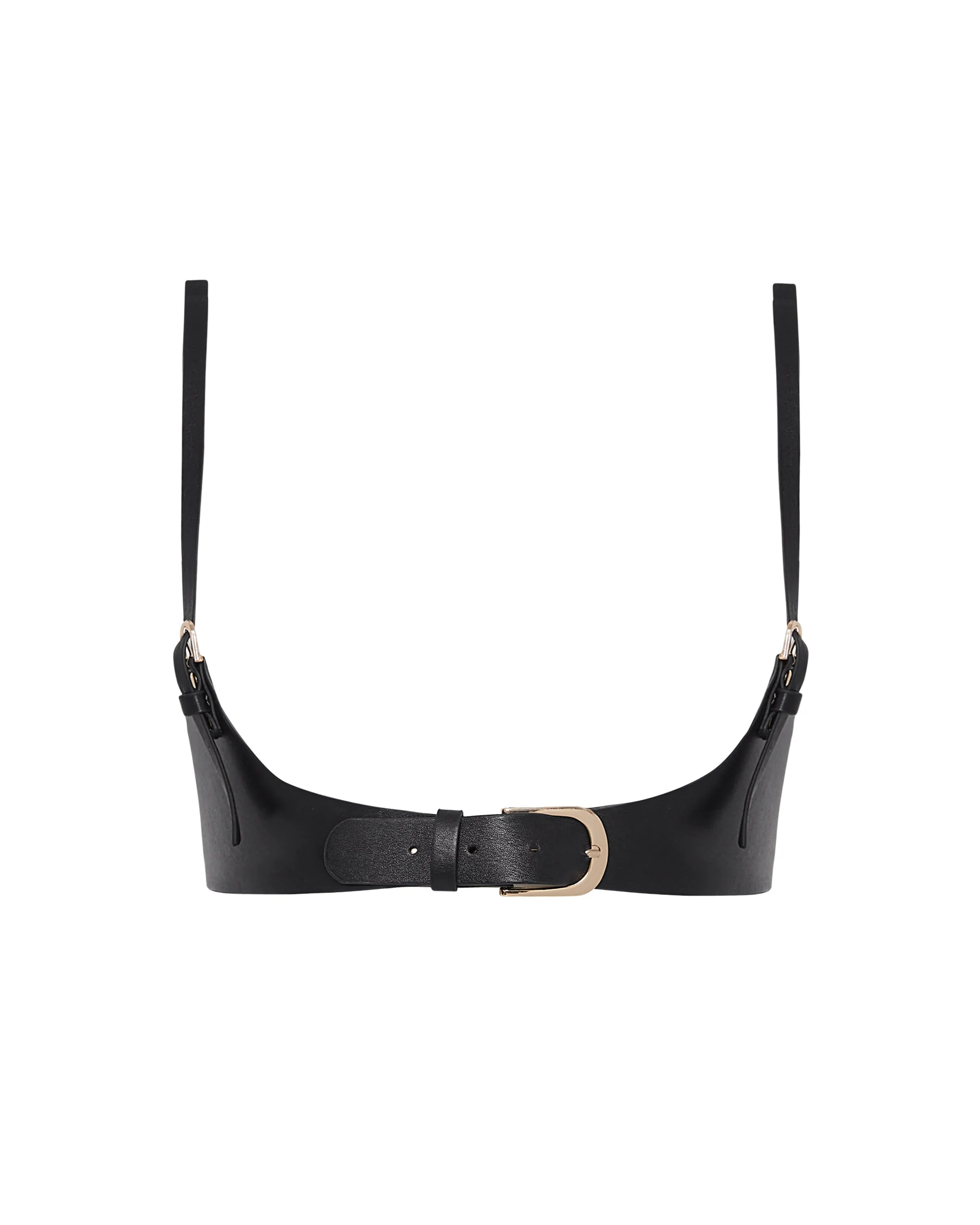 Bluebella Harnais Brassière Lotus En Simili Cuir Noir