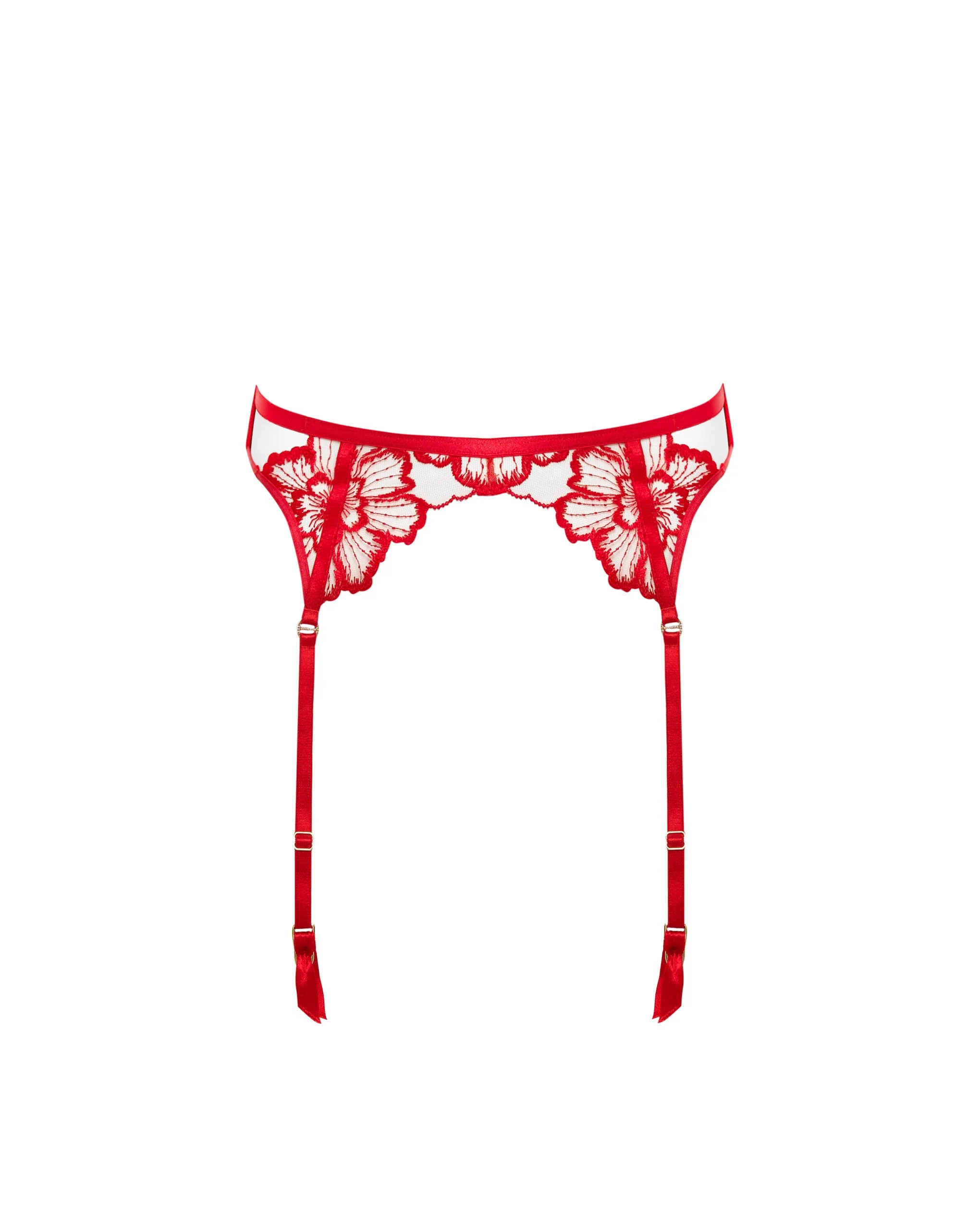 Bluebella Harnais De Cuisse Catalina Rouge/Transparent