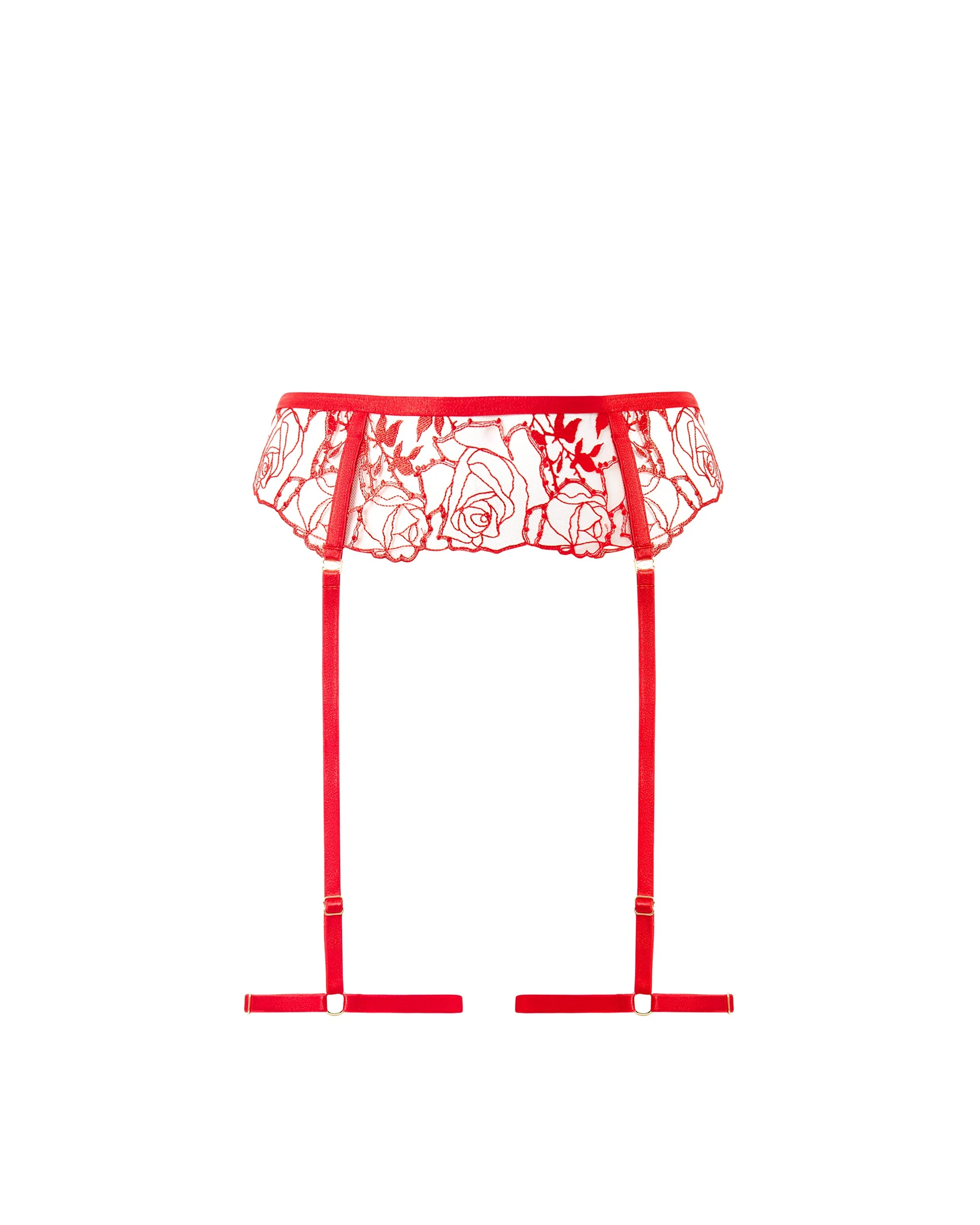 Bluebella Harnais de Cuisse Rosalie Rouge/Transparent