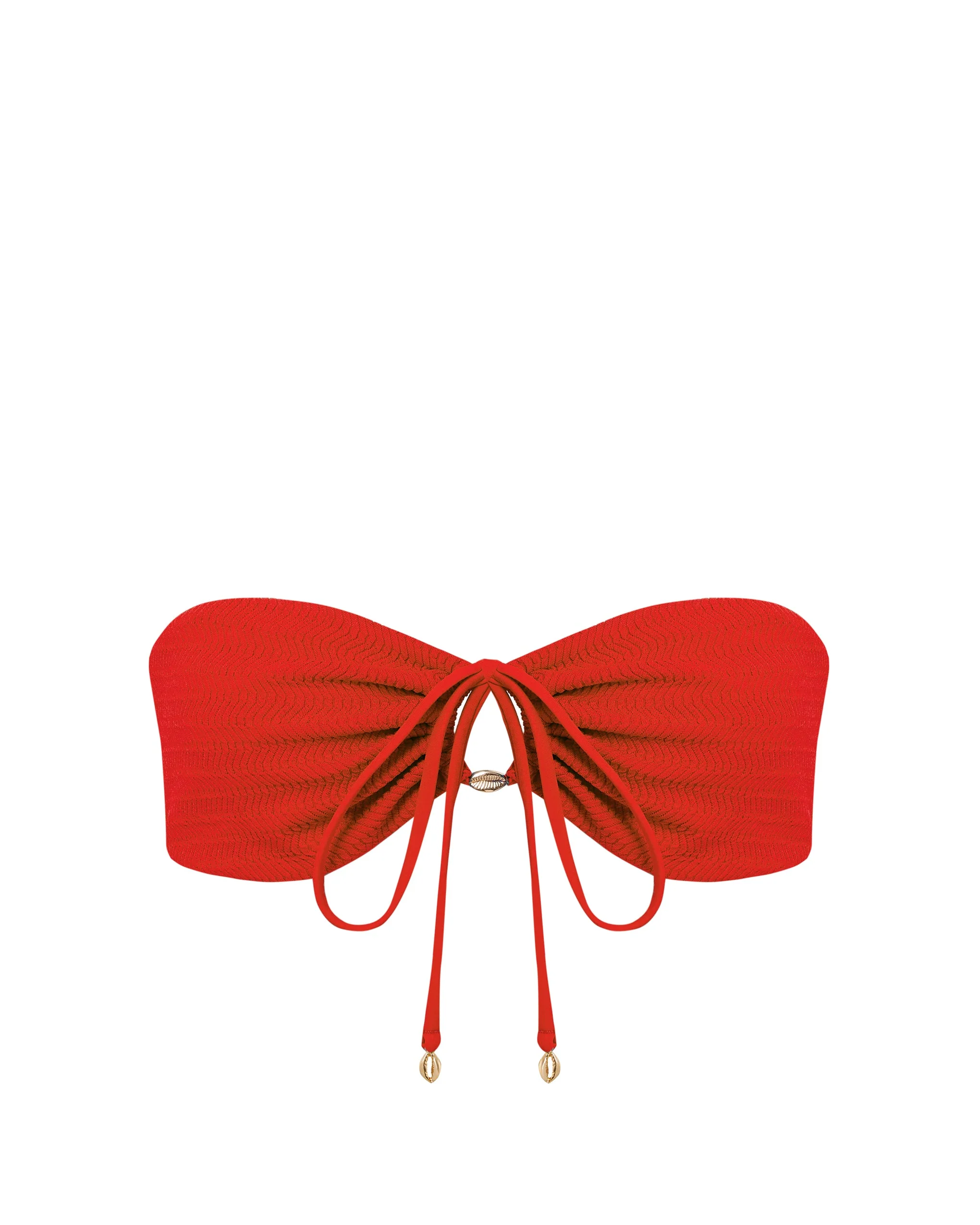 Bluebella Haut de Bikini Bandeau Ajustable Shala Rouge