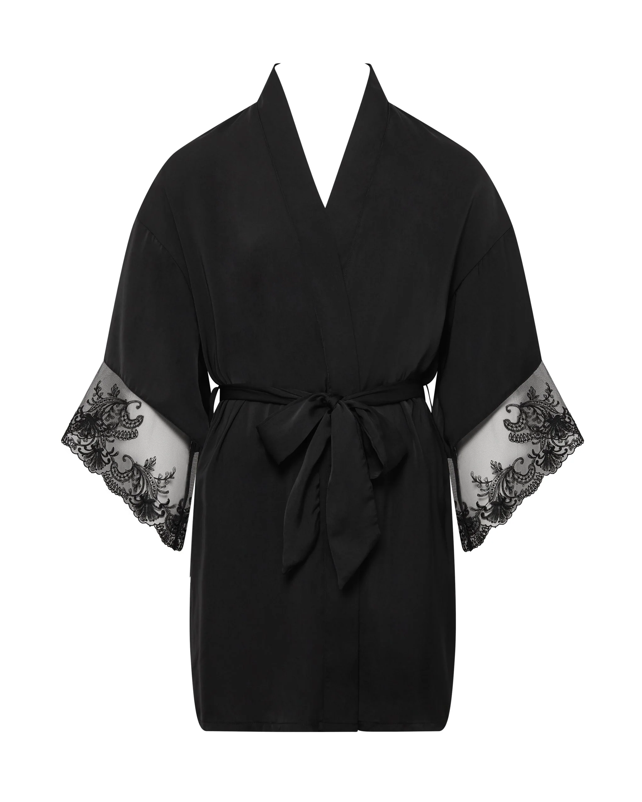 Bluebella Kimono Marseille Satin Luxueux Noir