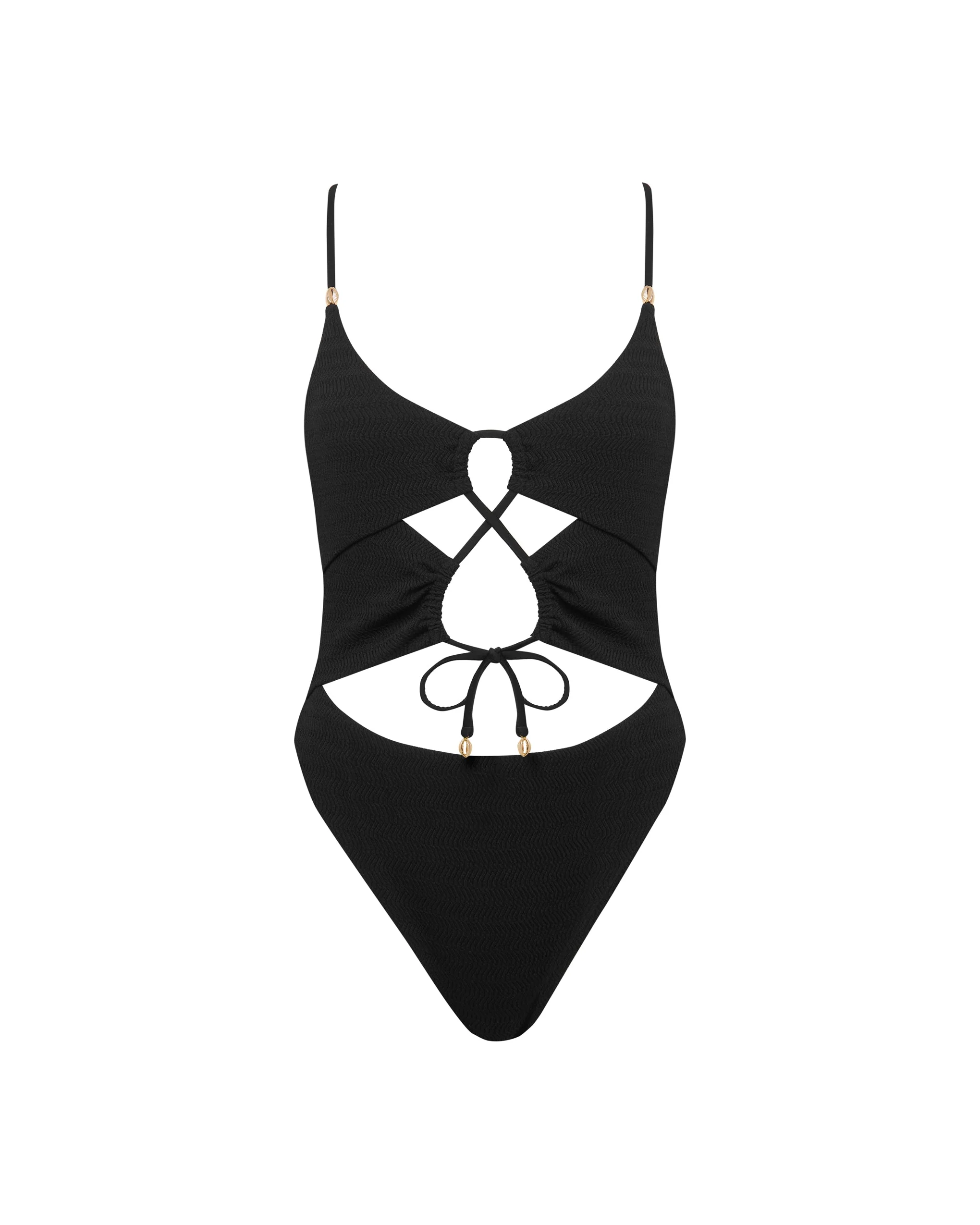 Bluebella Maillot de bain une pièce à nouer Shala Noir
