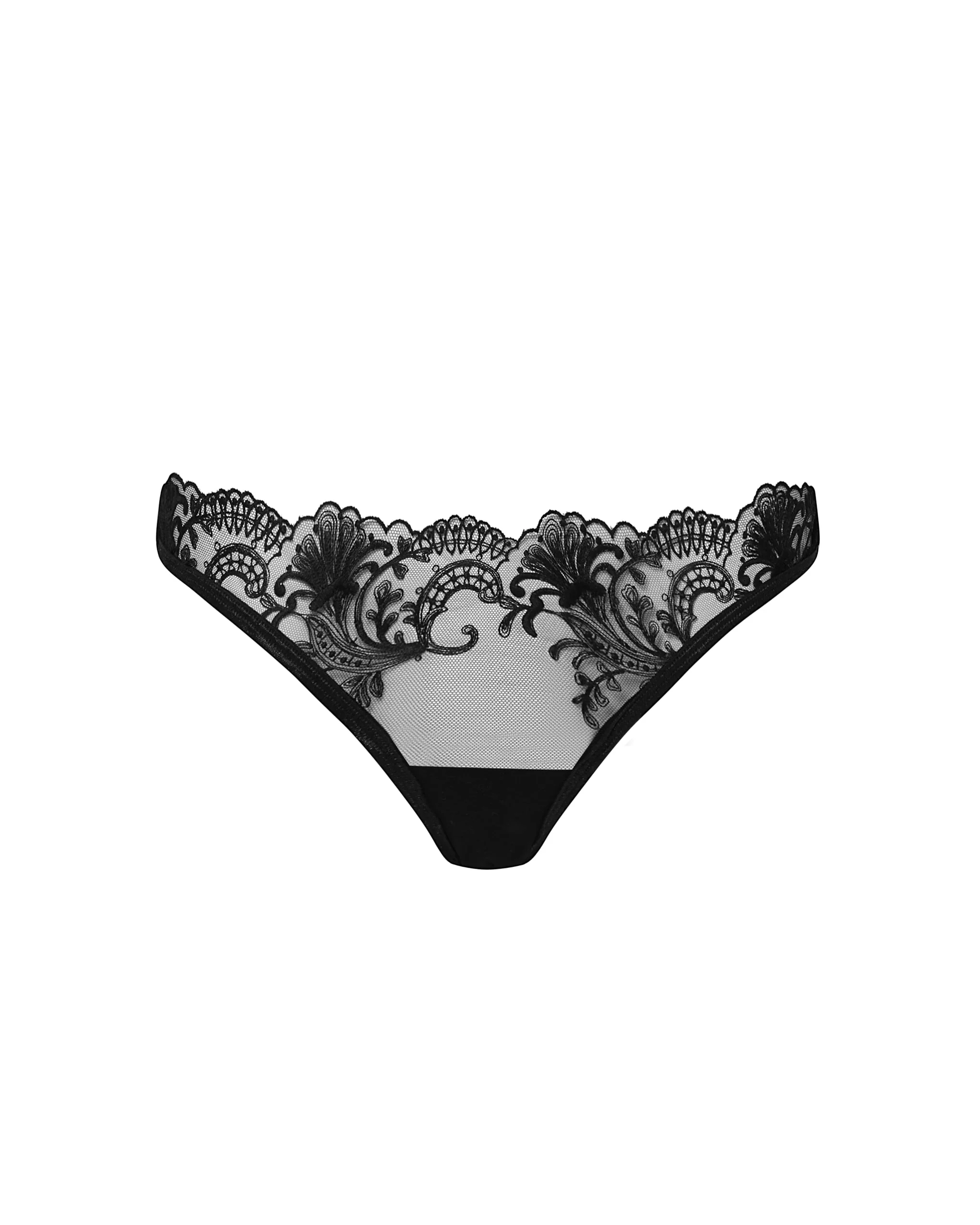 Bluebella Marseille Culotte avec côtés en tulle Noir