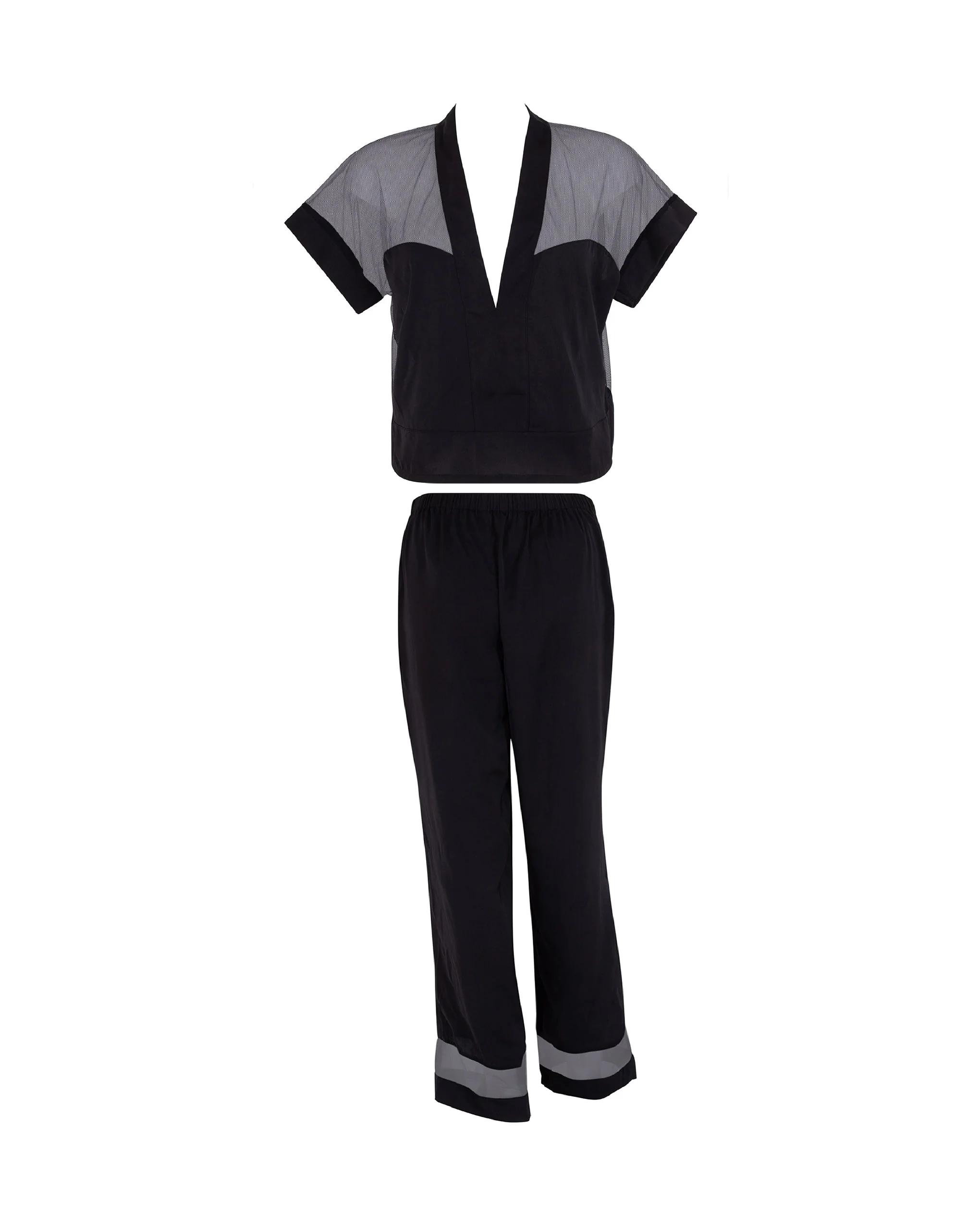 Bluebella Pyjama Long Richmond Satin Noir
