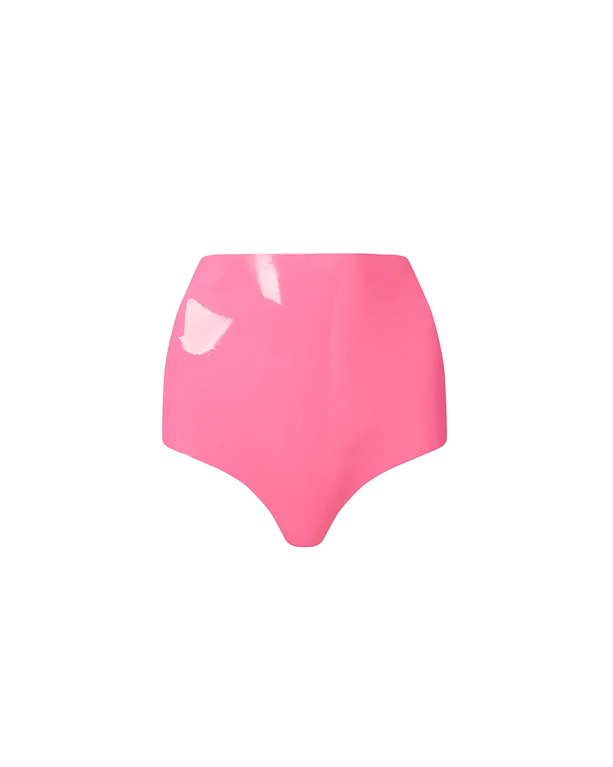 Bluebella Shorty Taille Haute en Latex Rose Bonbon
