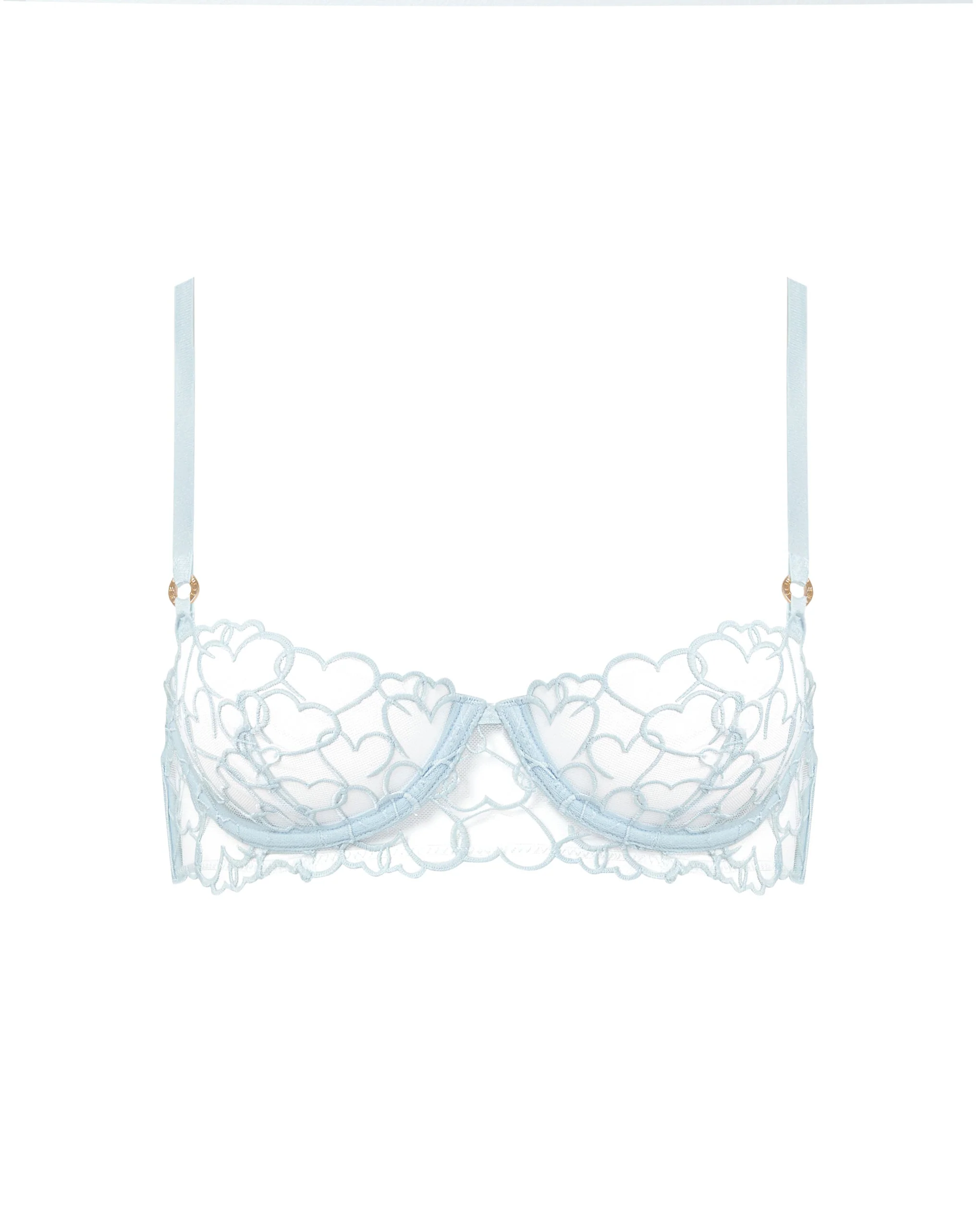 Bluebella Soutien-gorge à balconnet et cœur Valentina Bleu Eau Glacée