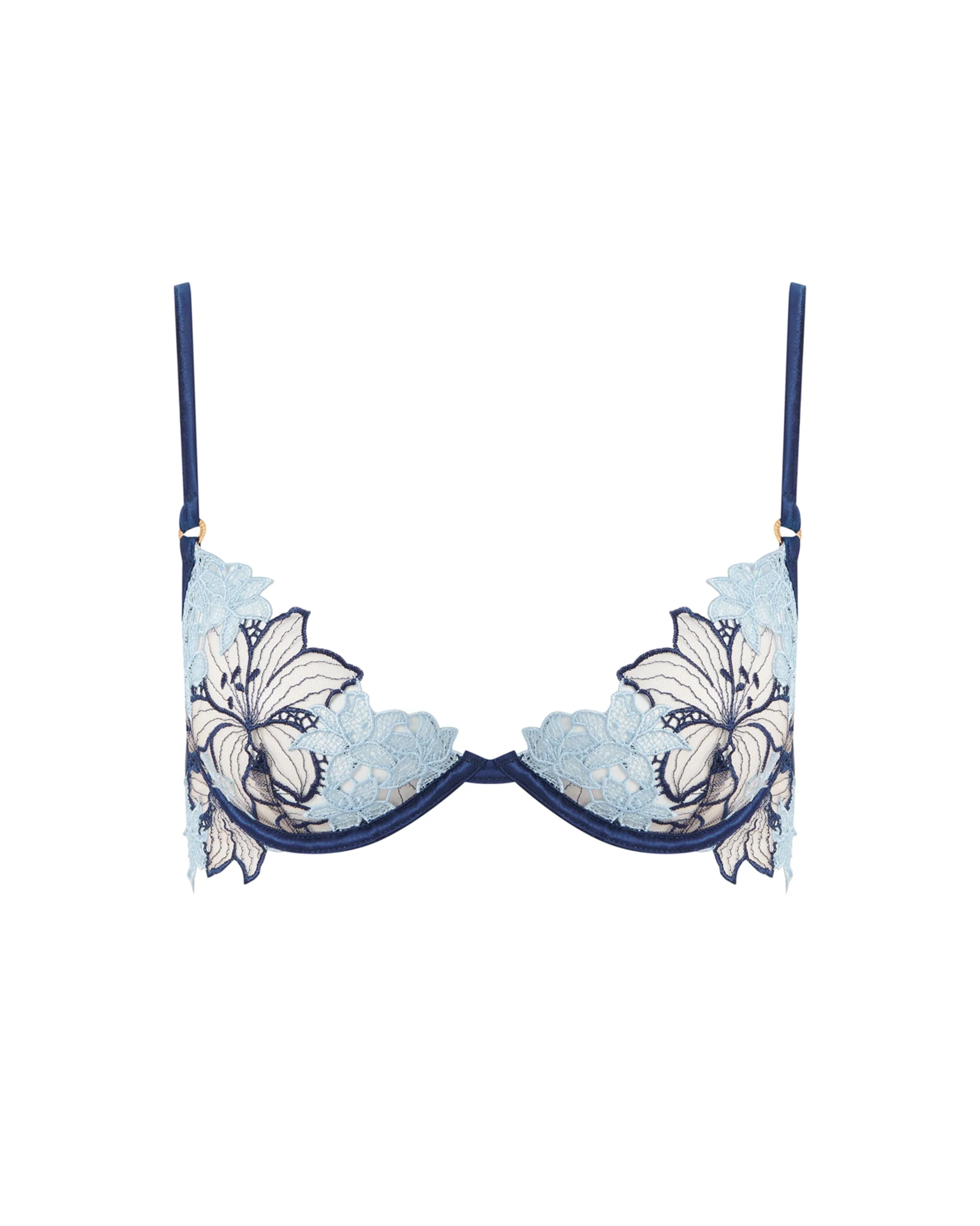 Bluebella Soutien-Gorge en Dentelle Florale Calantha Bleu