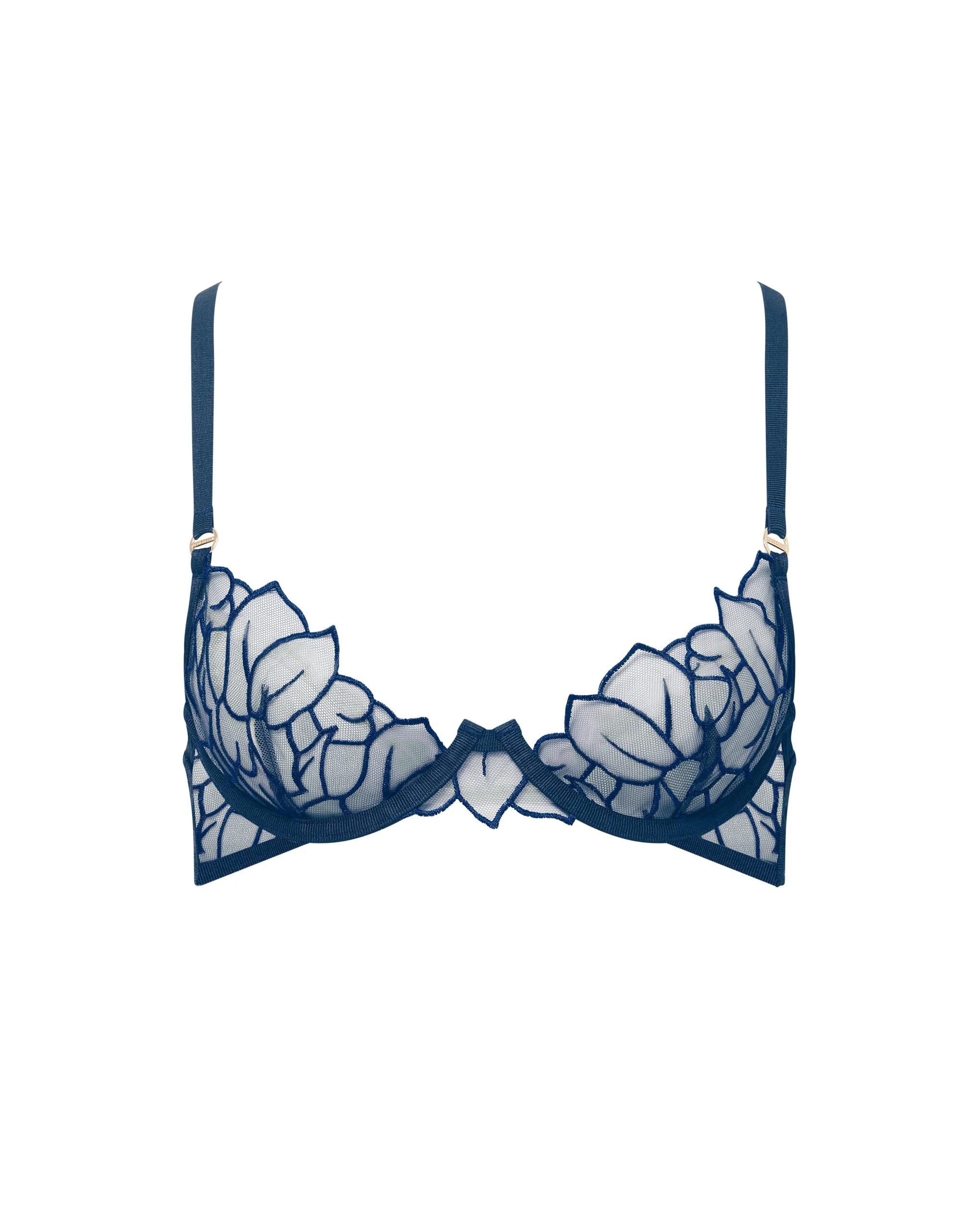 Bluebella Soutien-gorge Laurel Feuilles Brodées Bleu Marine