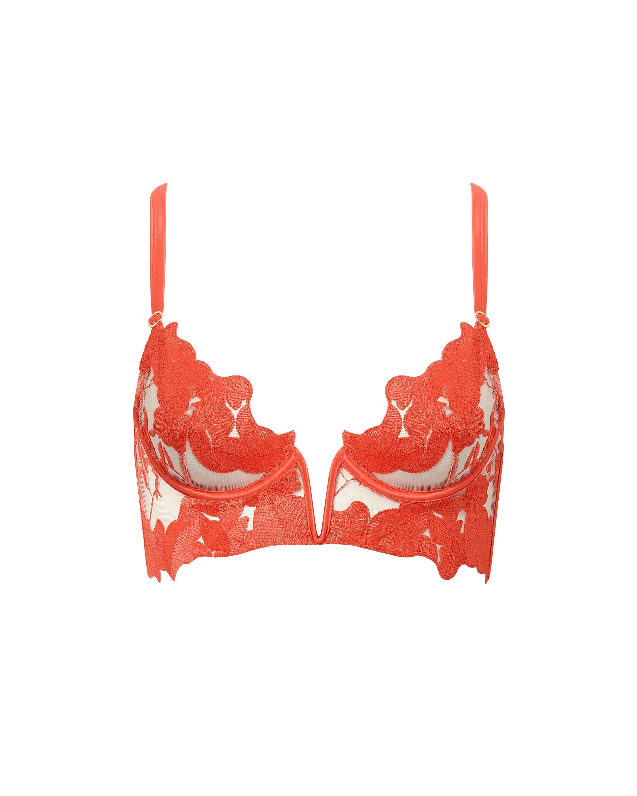 Bluebella Soutien-gorge Long avec armatures Serenity Corail chaud/Transparent