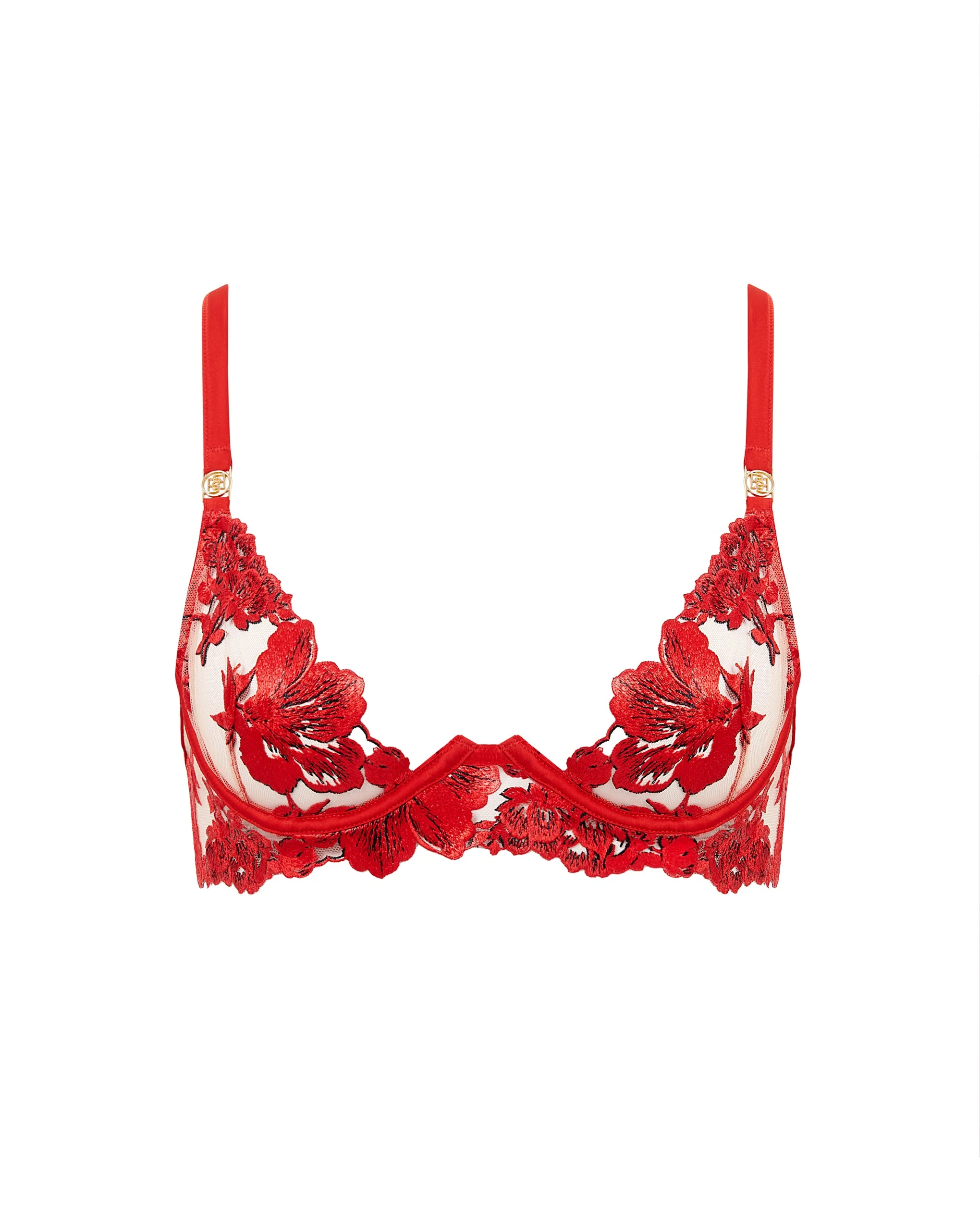 Bluebella Soutien-gorge Long Brodé Lavanya Rouge