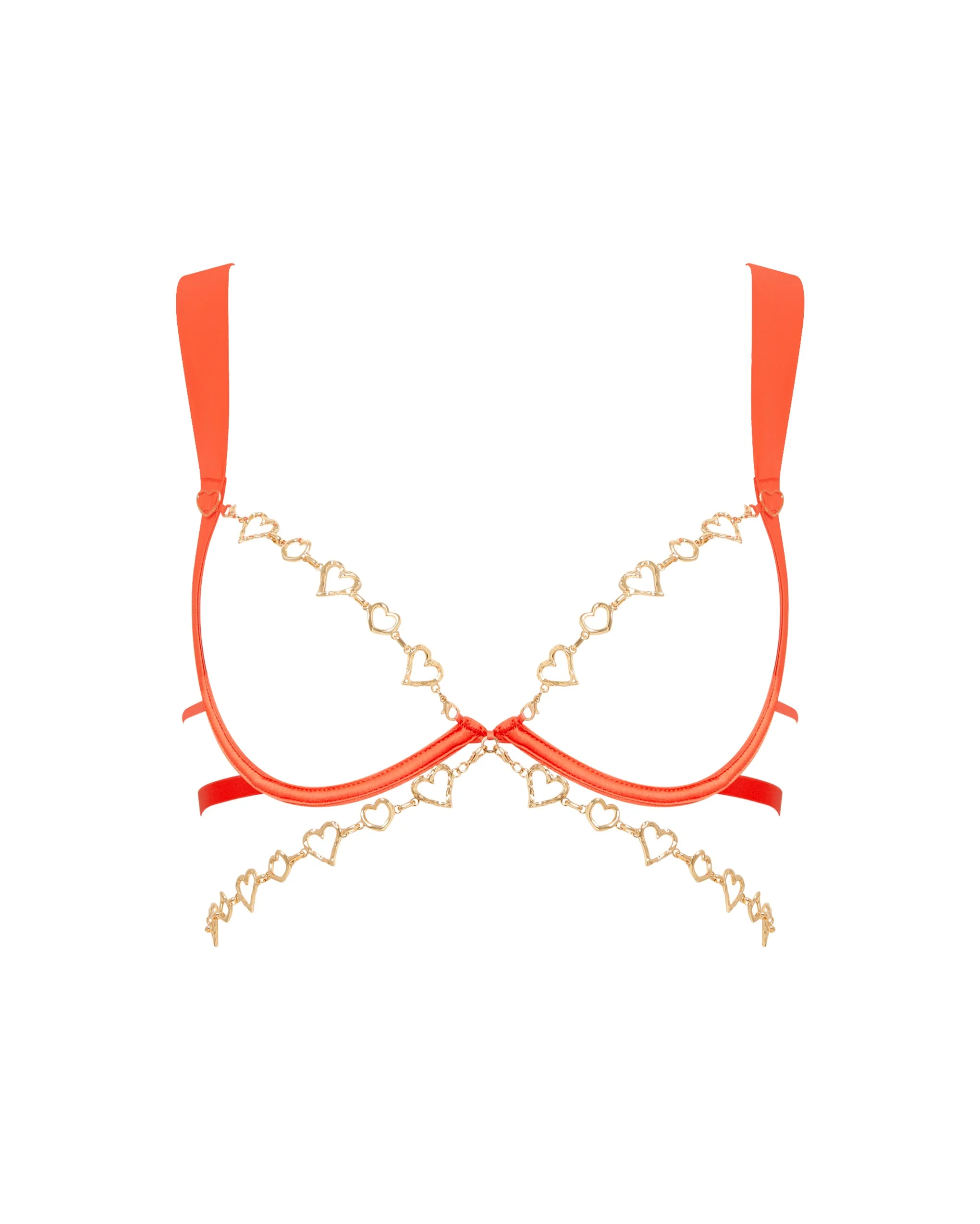 Bluebella Soutien-gorge Ouvert avec armatures Phoenix Corail chaud/Or