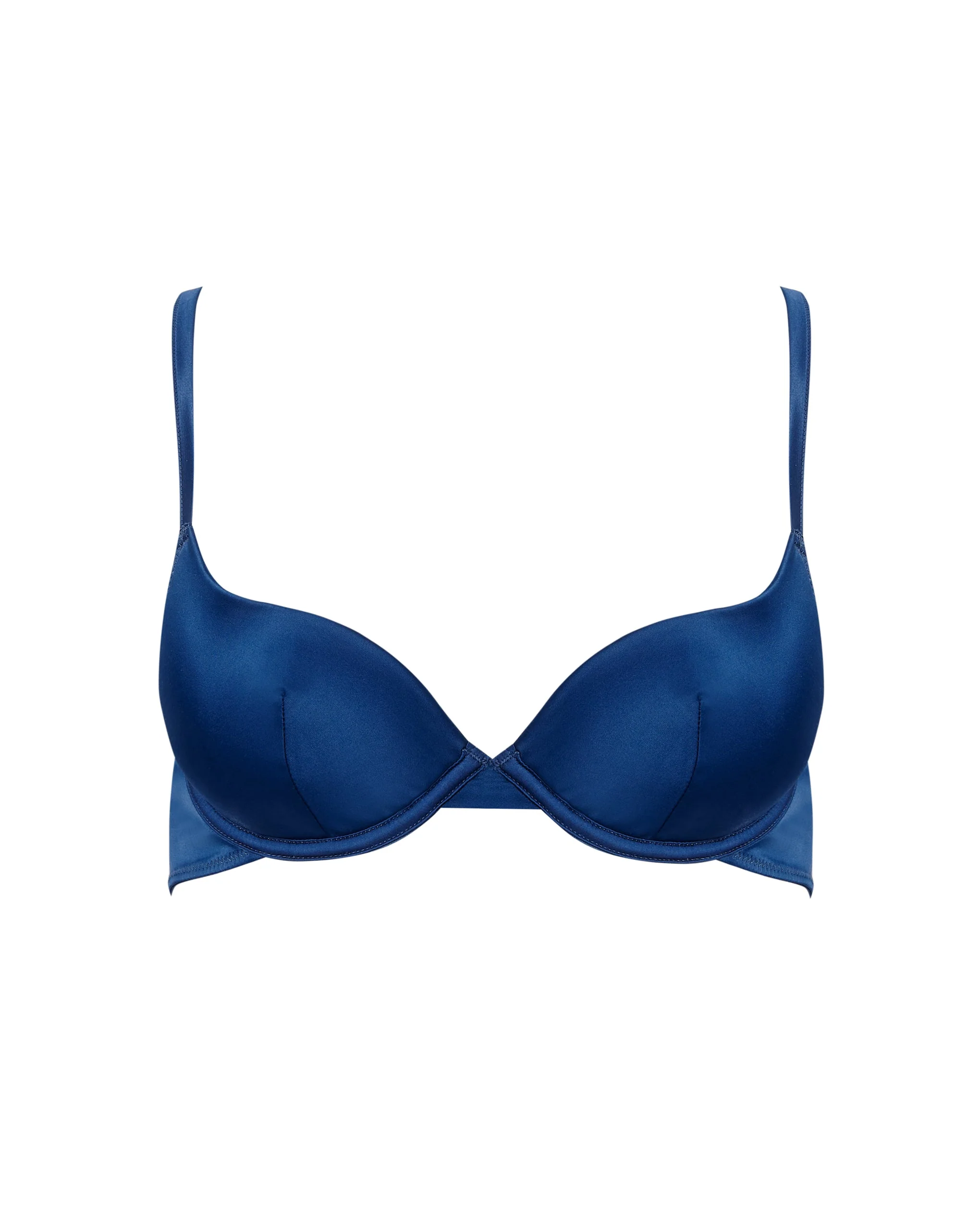Bluebella Soutien-gorge Push-up Verona en Satin Bleu Marine