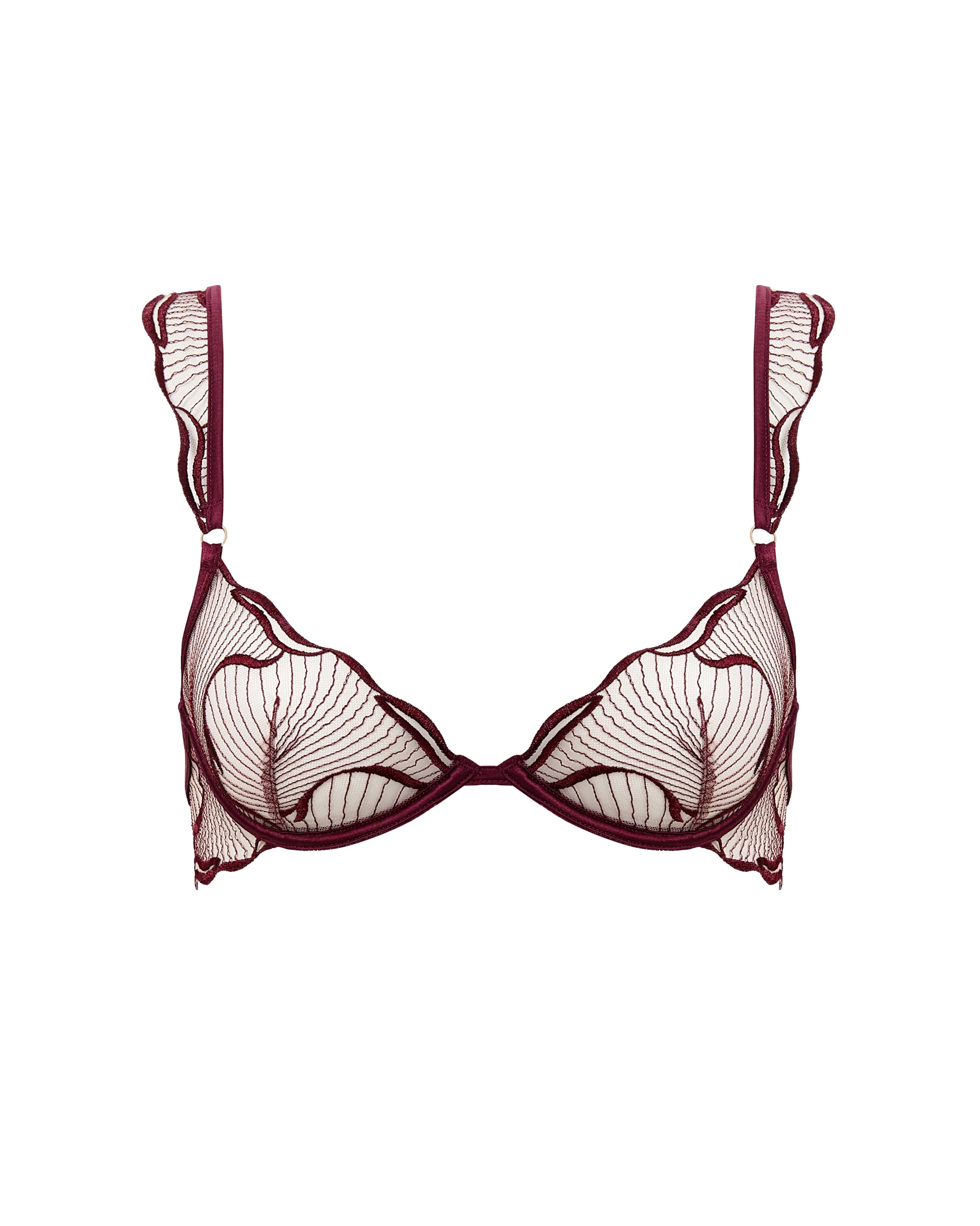 Bluebella Soutien-gorge Transparent Brodé Marabel Cerise