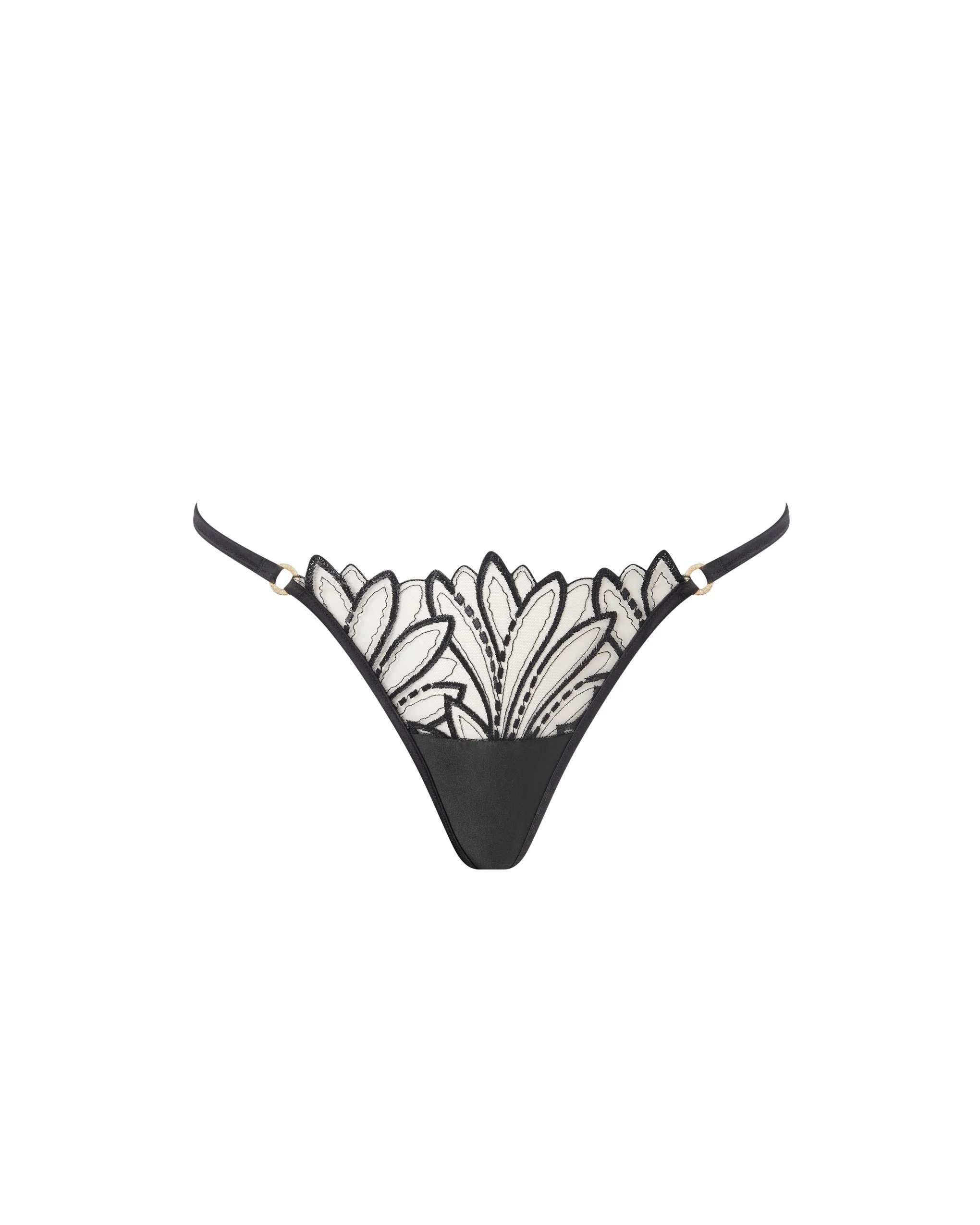 Bluebella String à Broderie Florale Pavlina Noir