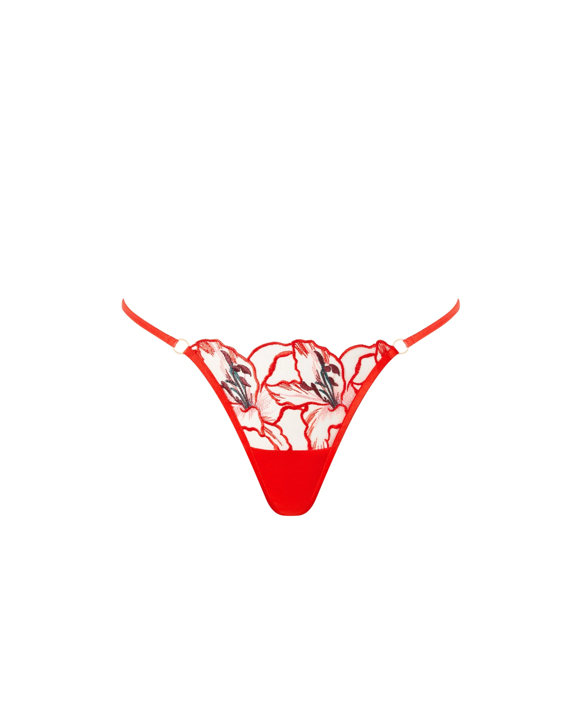 Bluebella String Asha Floral Transparent Rouge