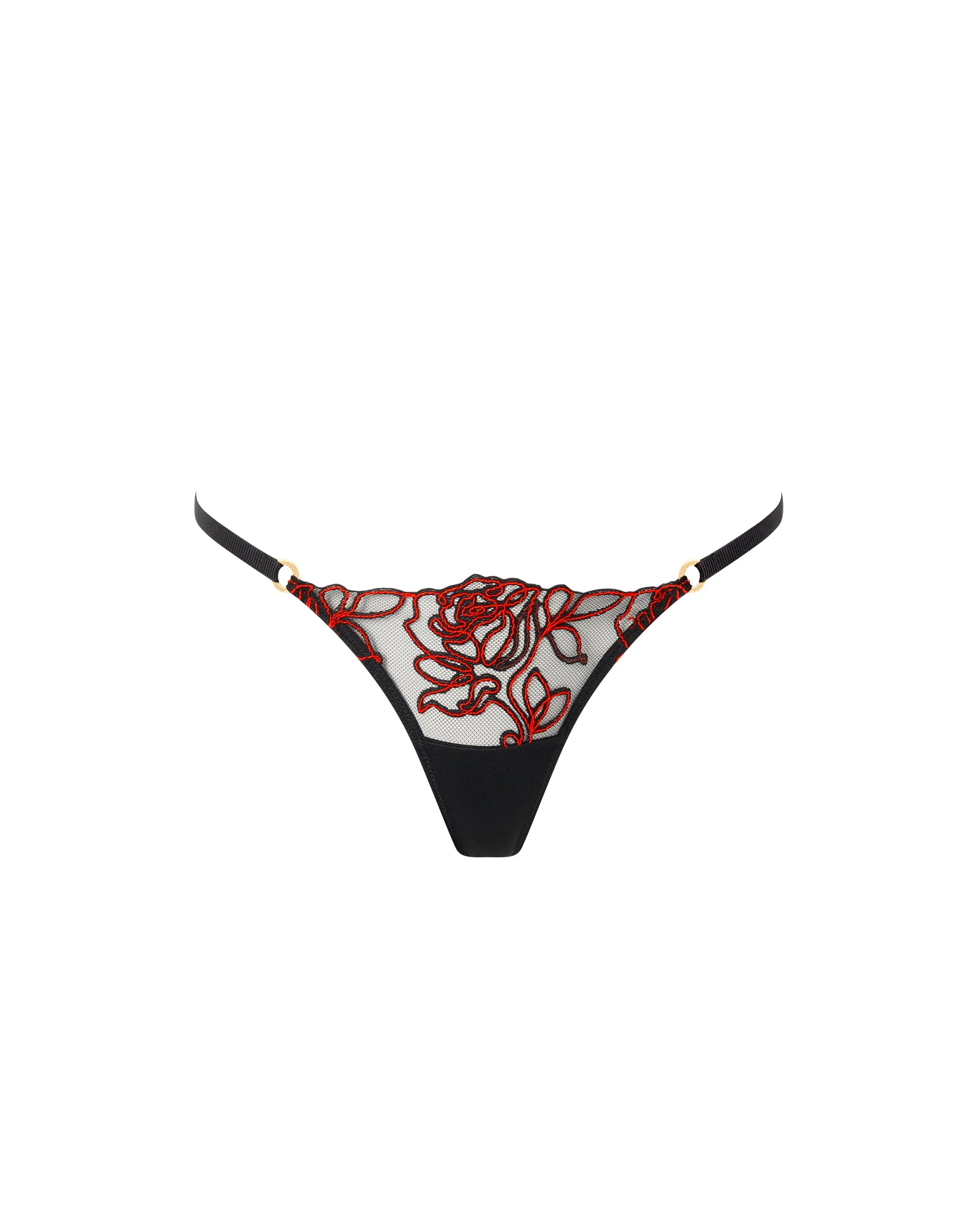Bluebella String Floral Transparent Malina Noir/Rouge