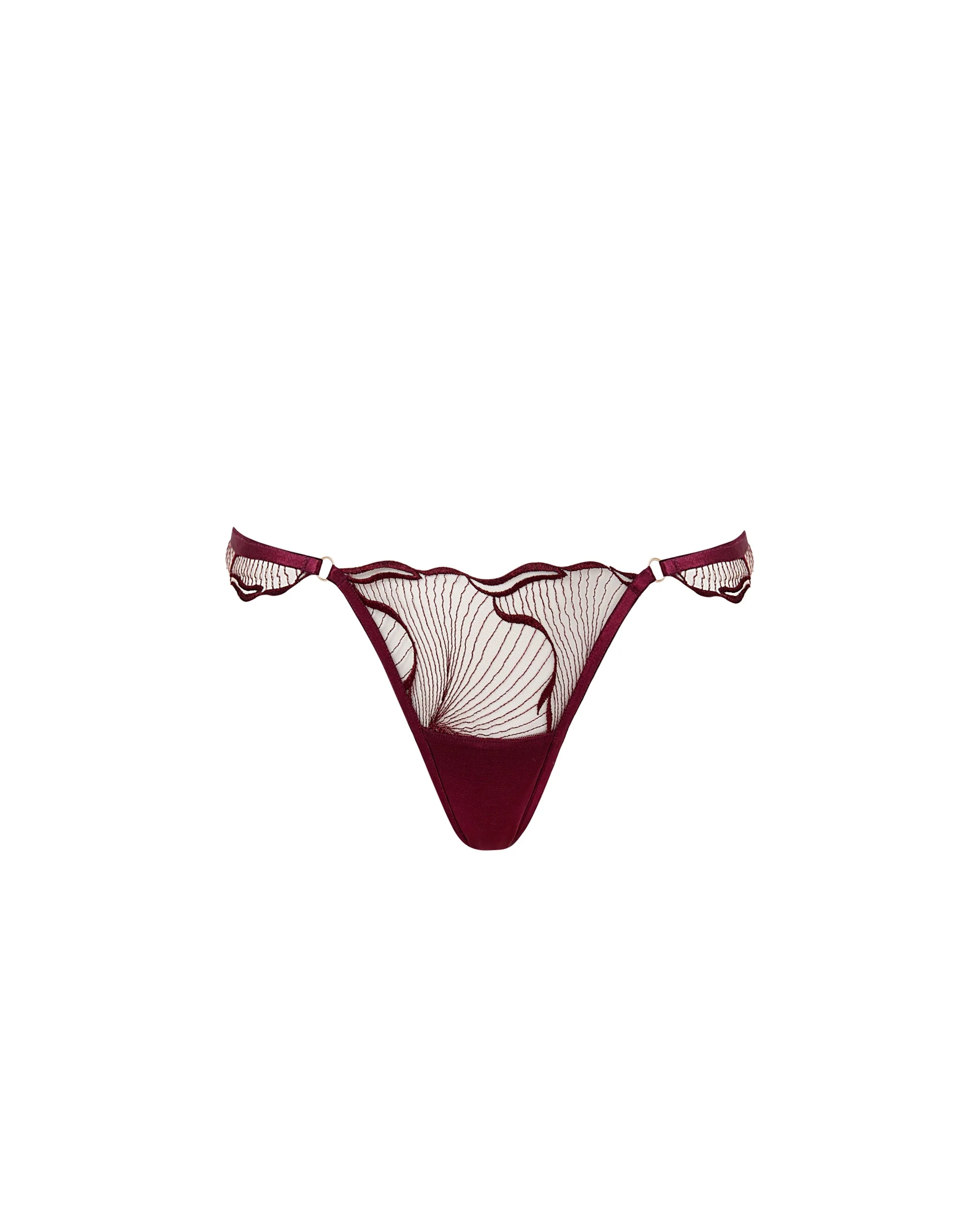 Bluebella String Transparent Brodé Marabel Cerise