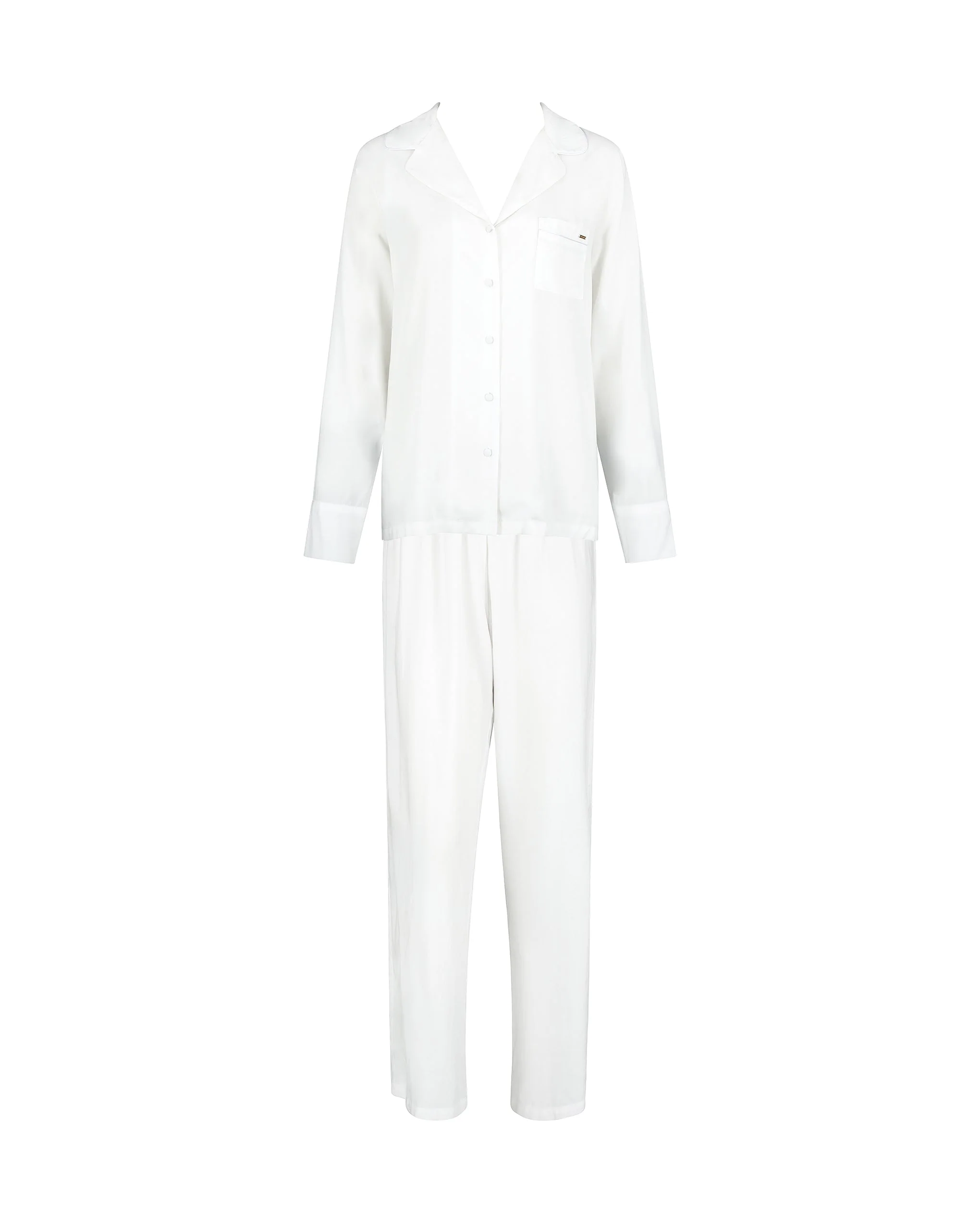 Bluebella Tarcon Pyjama Long en Viscose Écologique Blanc