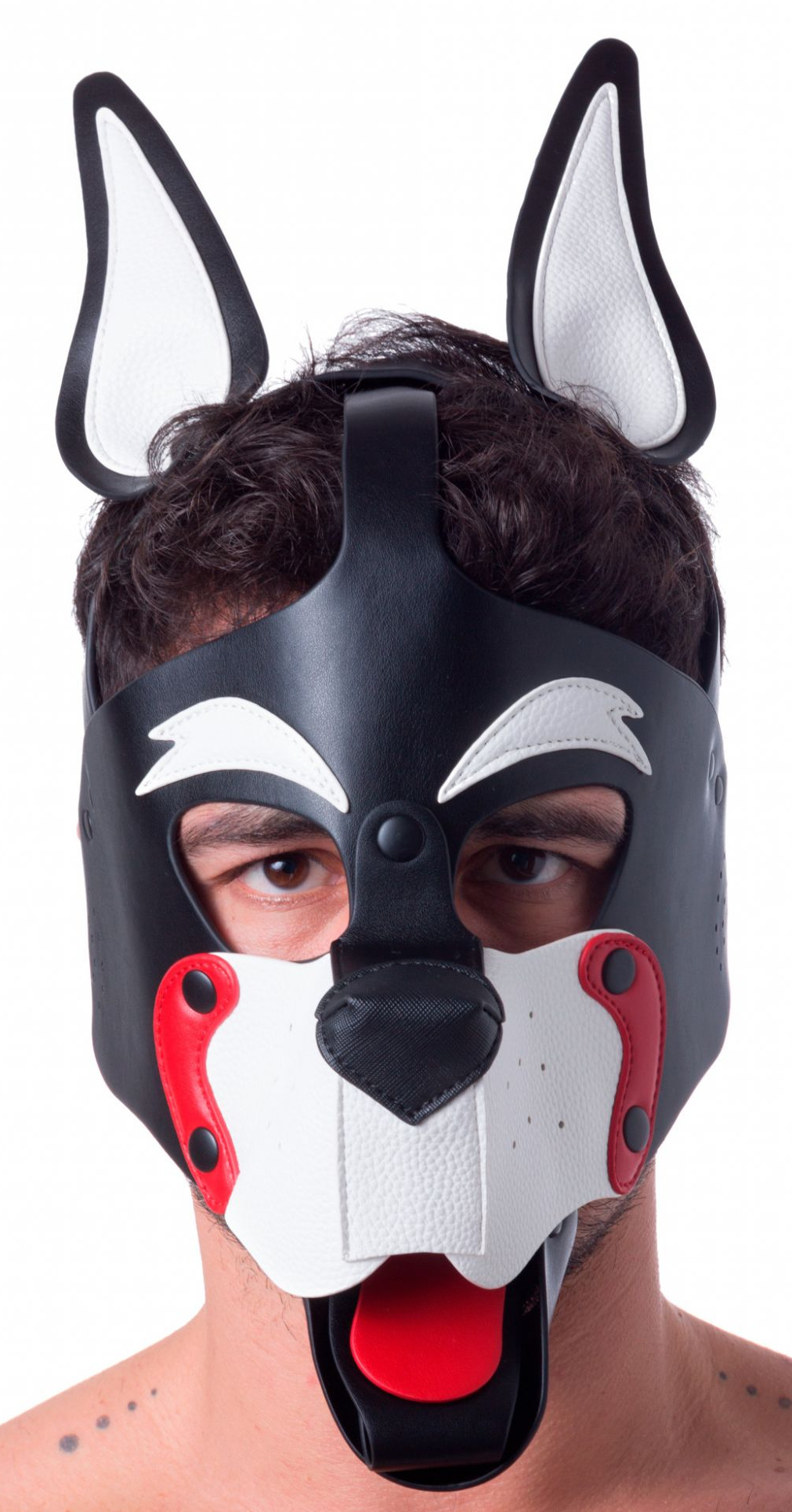 665 Masque PUPPY 665 Blanc et Rouge