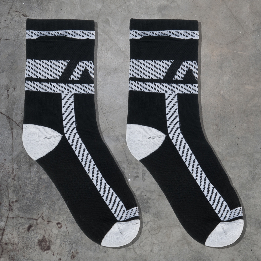 AD Fetish Chaussettes SOCKS POCKETS Noir-Blanc