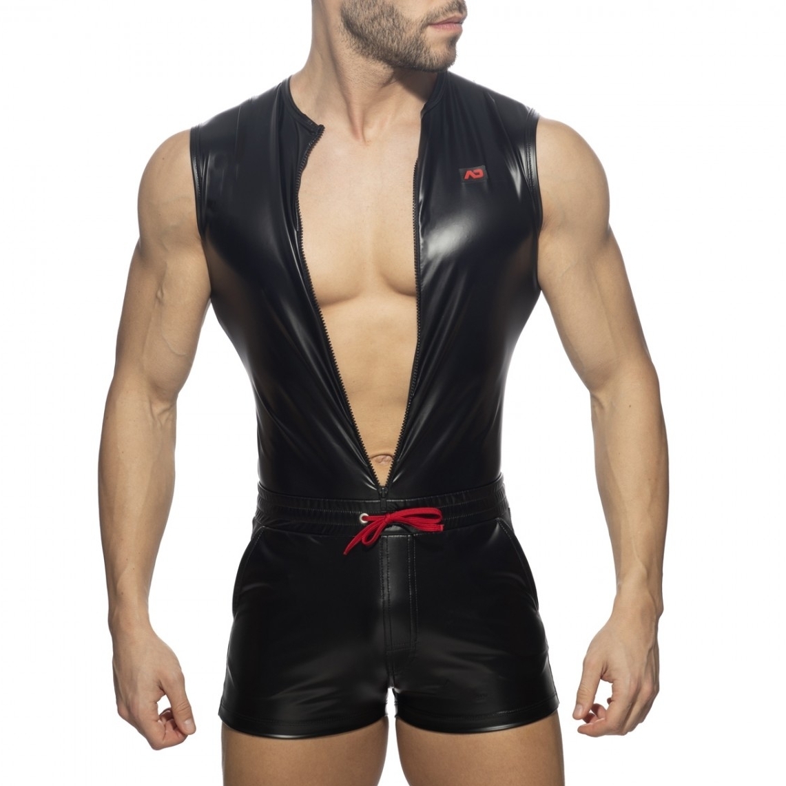 AD Fetish Combi Short RUB Body Noir