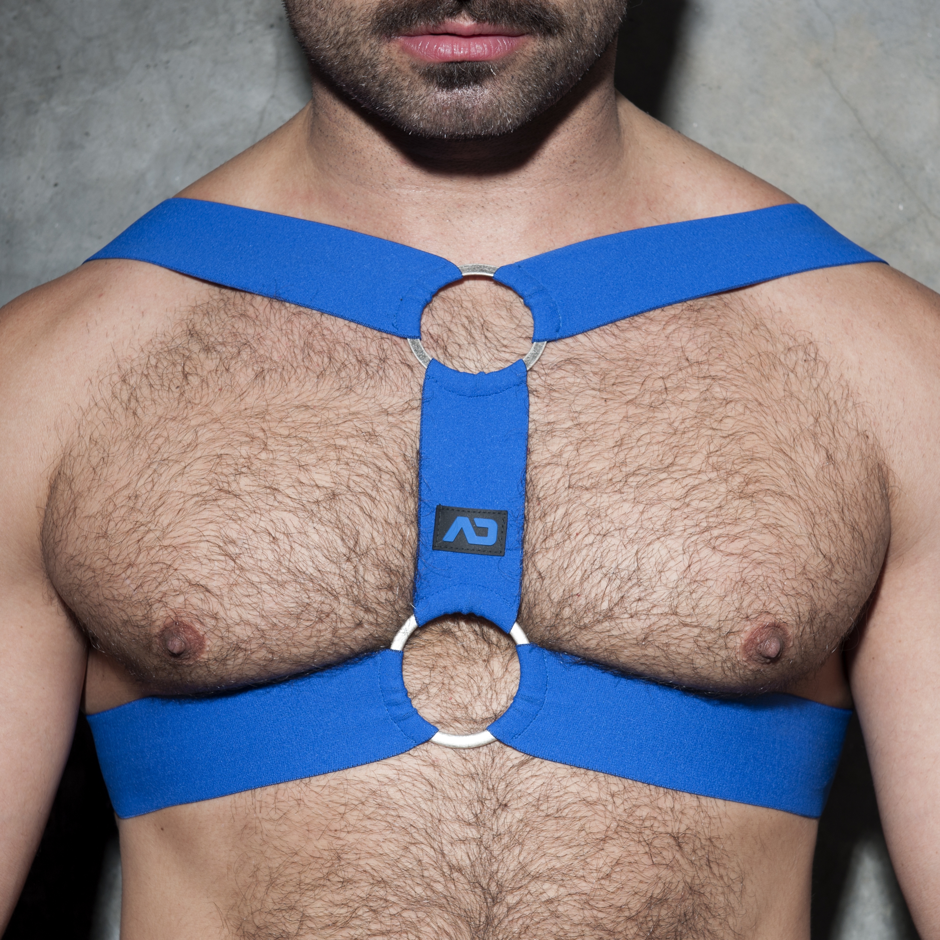 AD Fetish Harnais DOUBLE RING Bleu