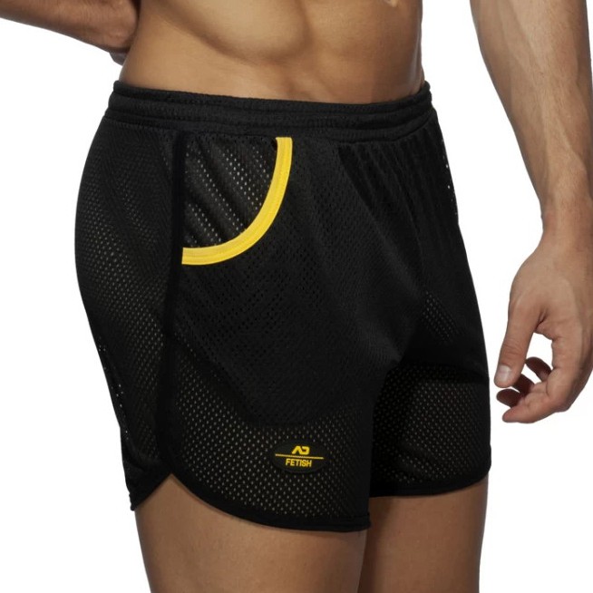 AD Fetish Short POCKET LONG ROCKY Noir-Jaune