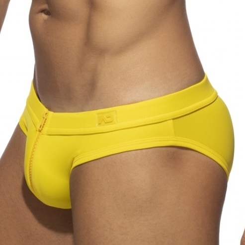 AD Fetish Slip de bain ALLOVER ZIP Jaune
