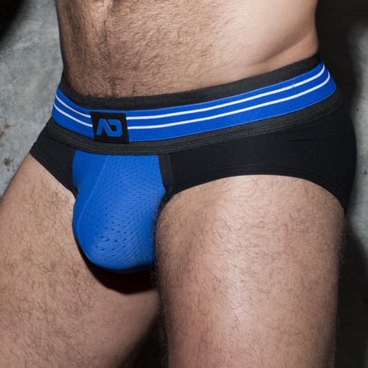 AD Fetish Slip DOUBLE STRIPE Noir-Bleu