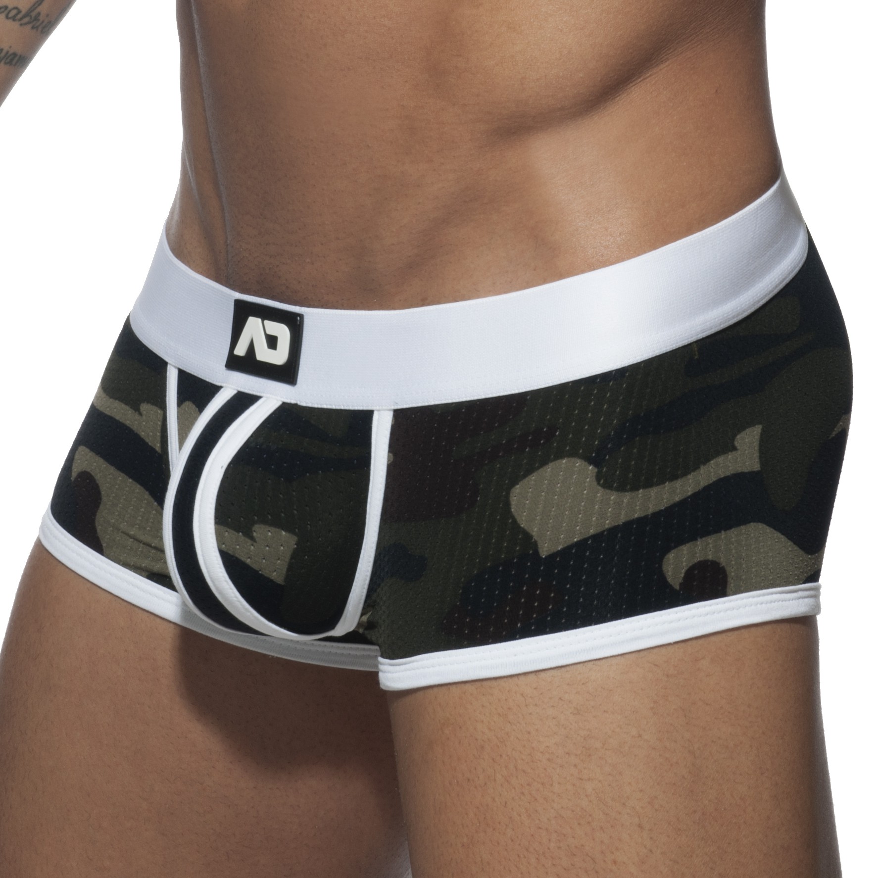 Addicted Boxer CAMO STRIPE Blanc