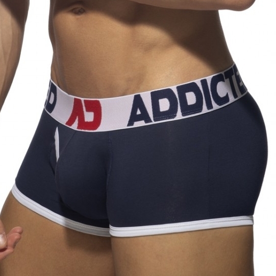 Addicted Boxer OPEN FLY Marine-Blanc
