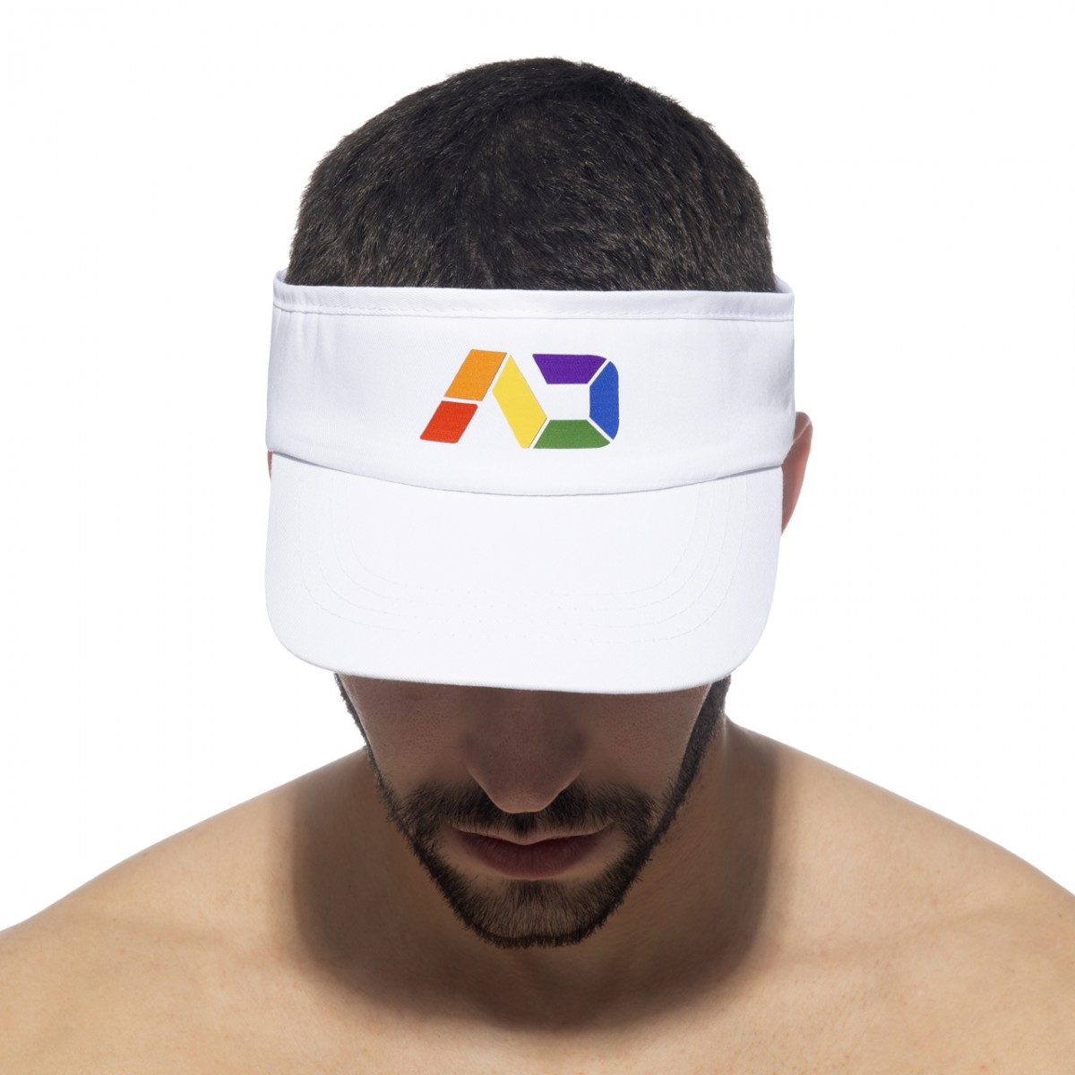Addicted Casquette Visière RAINBOW TENNIS Blanche